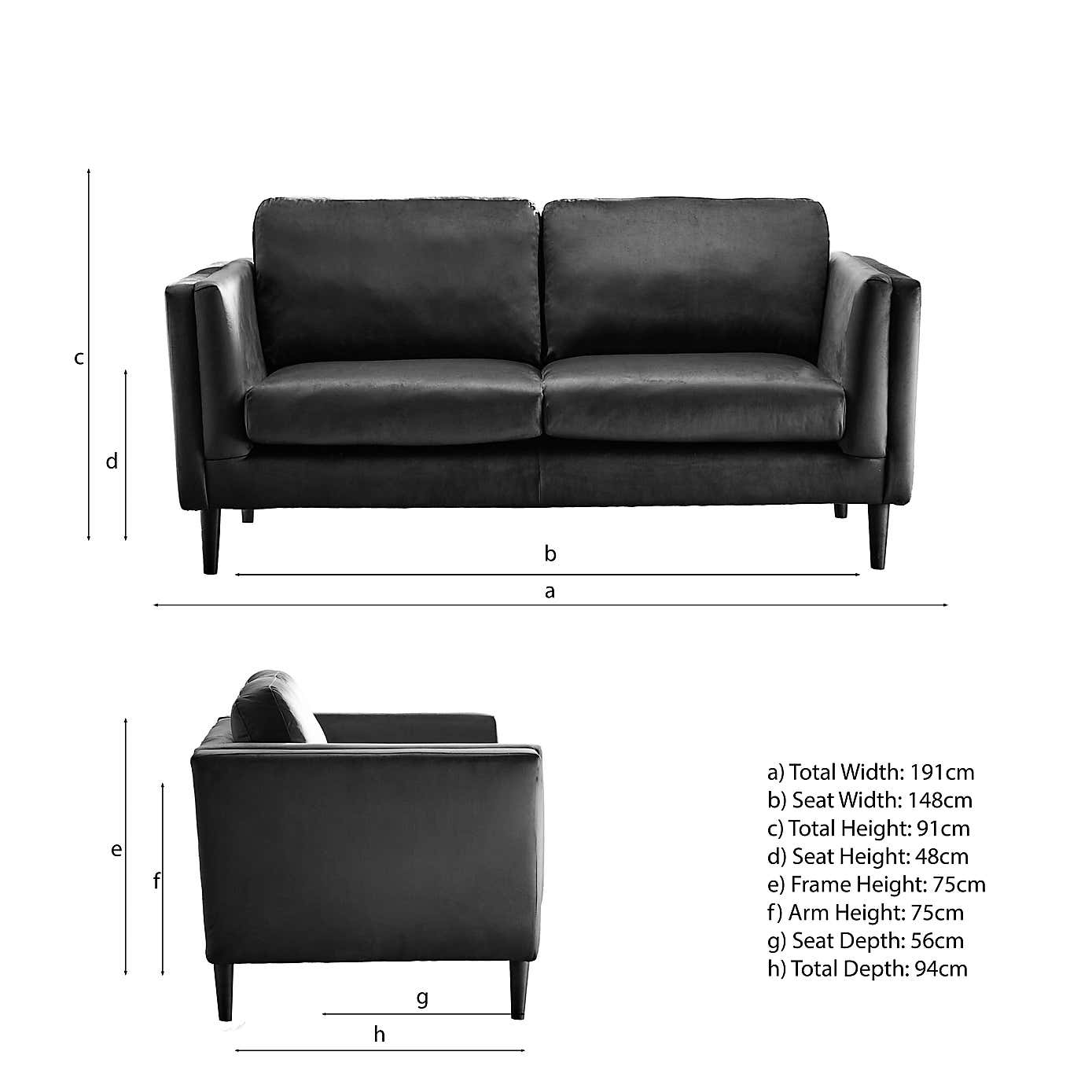 Anton Tonal Weave 3 Seater Sofa