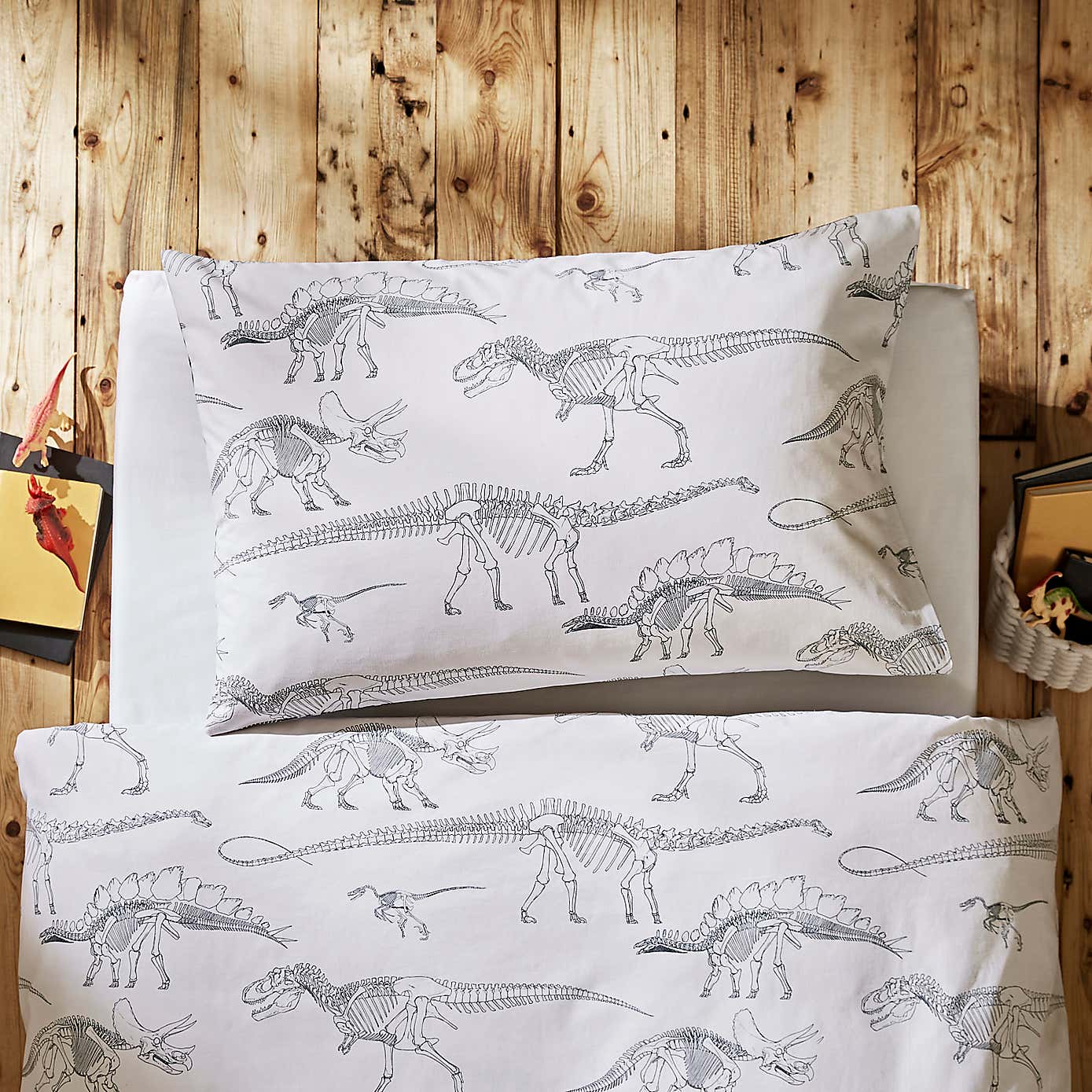 Fossil Forager 100% Cotton Duvet Cover and Pillowcase Set