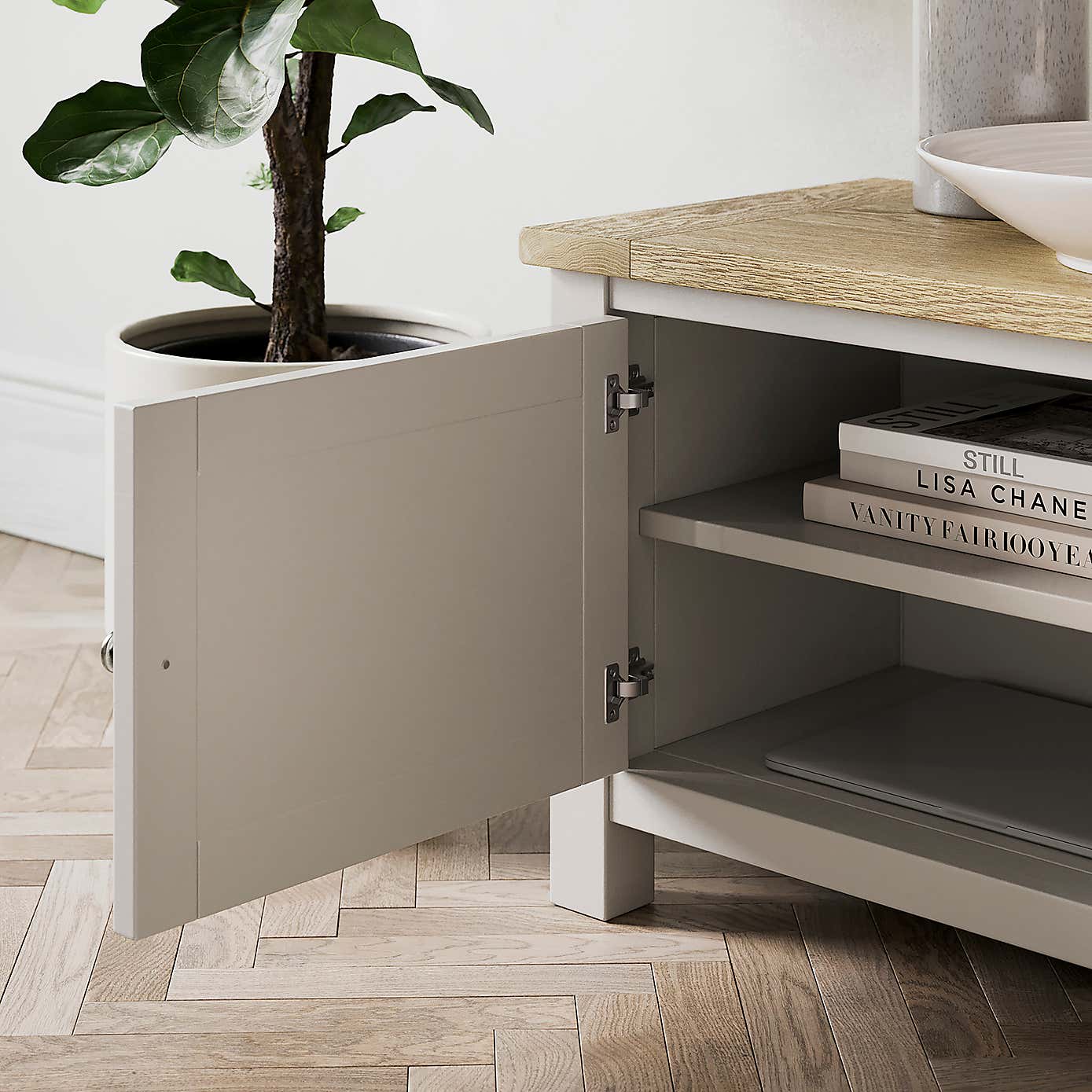 Olney Extra Wide TV Unit, Stone