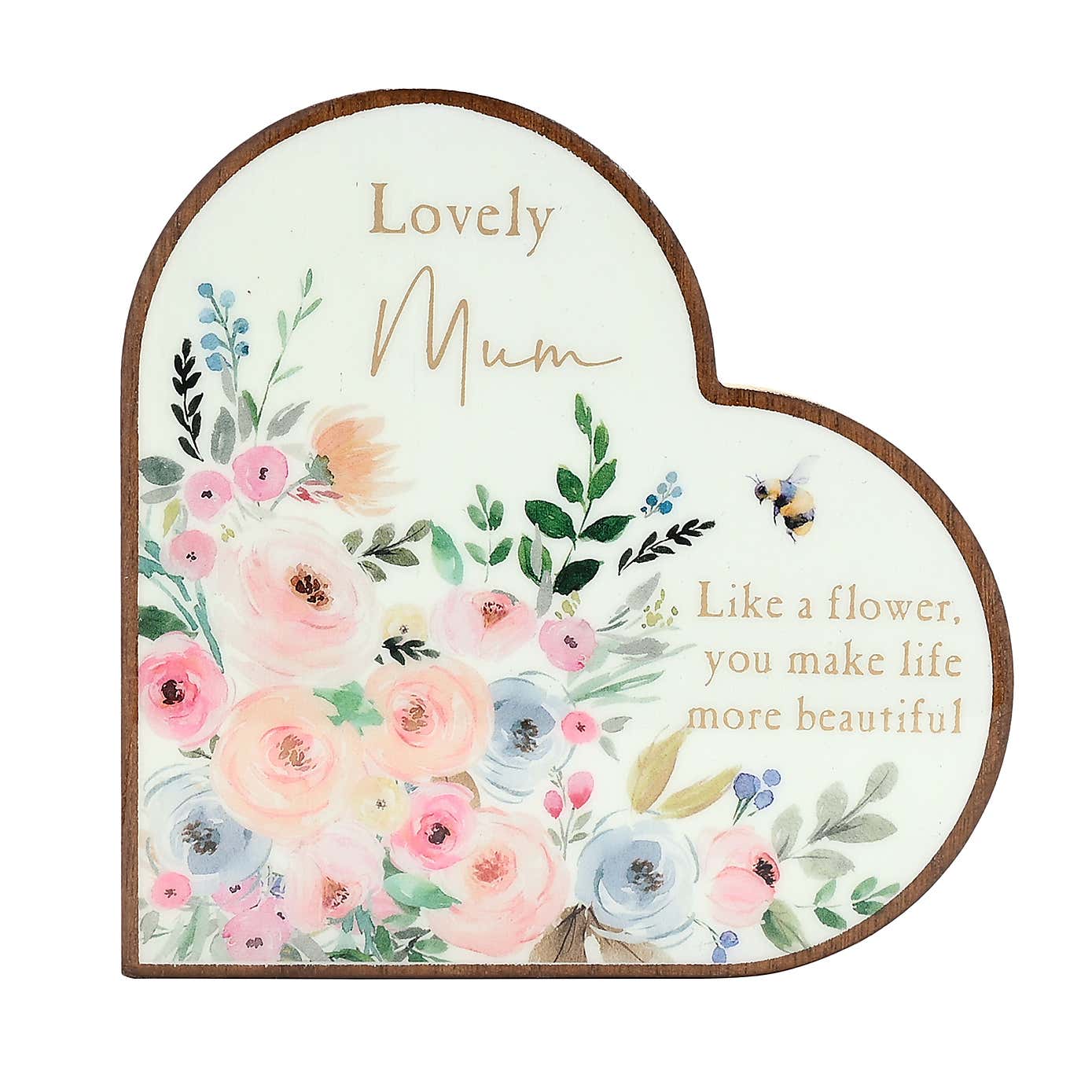 The Cottage Garden Mum Heart Plaque