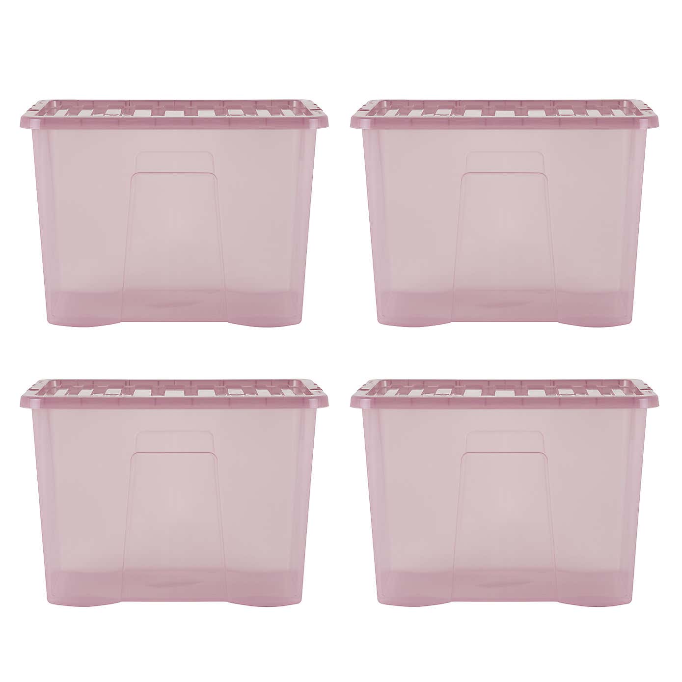 Wham Crystal Set of 4 Storage Boxes & Lids