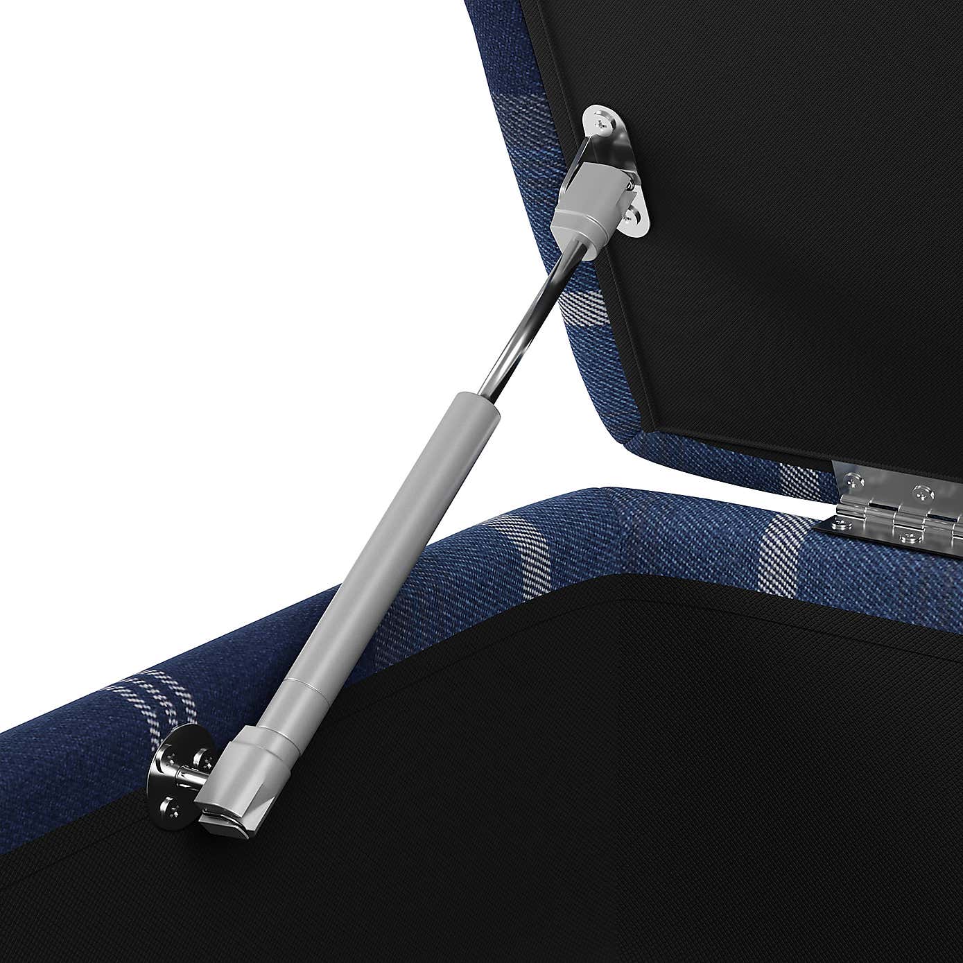 Oswald Check Storage Footstool Tapered Leg