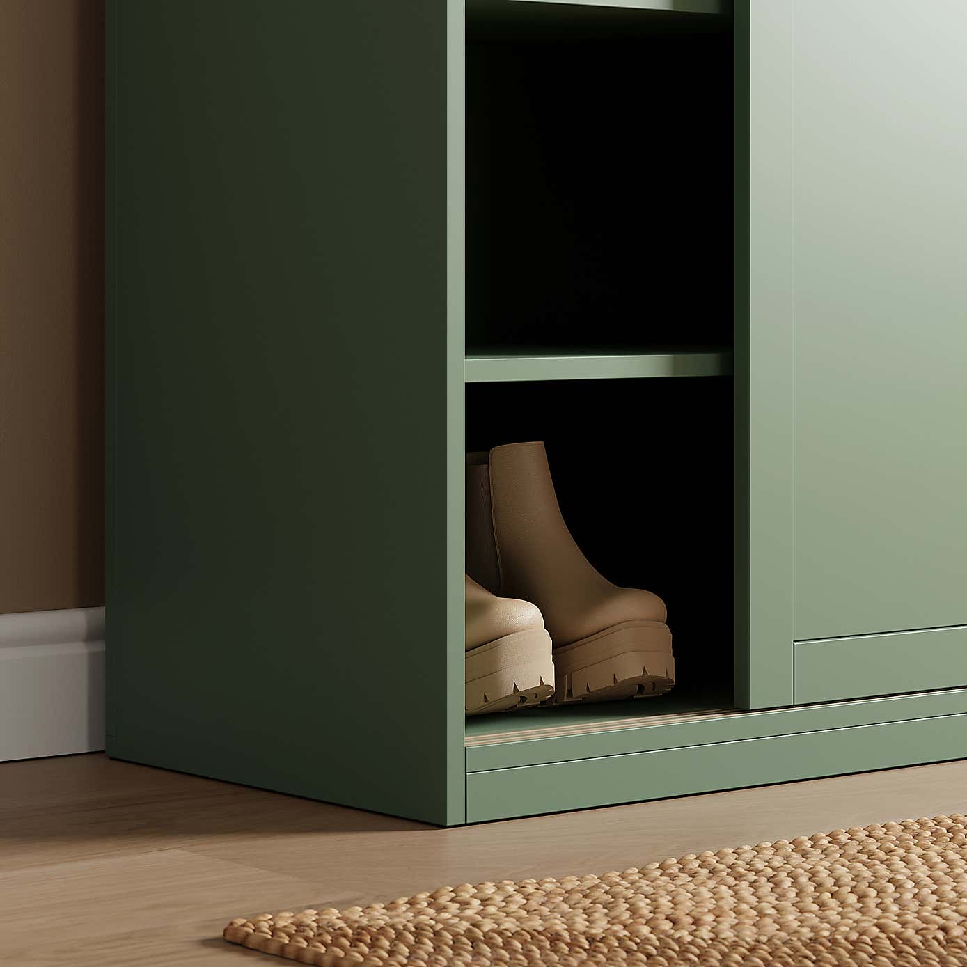 Eloise Sliding Shoe Storage Cabinet