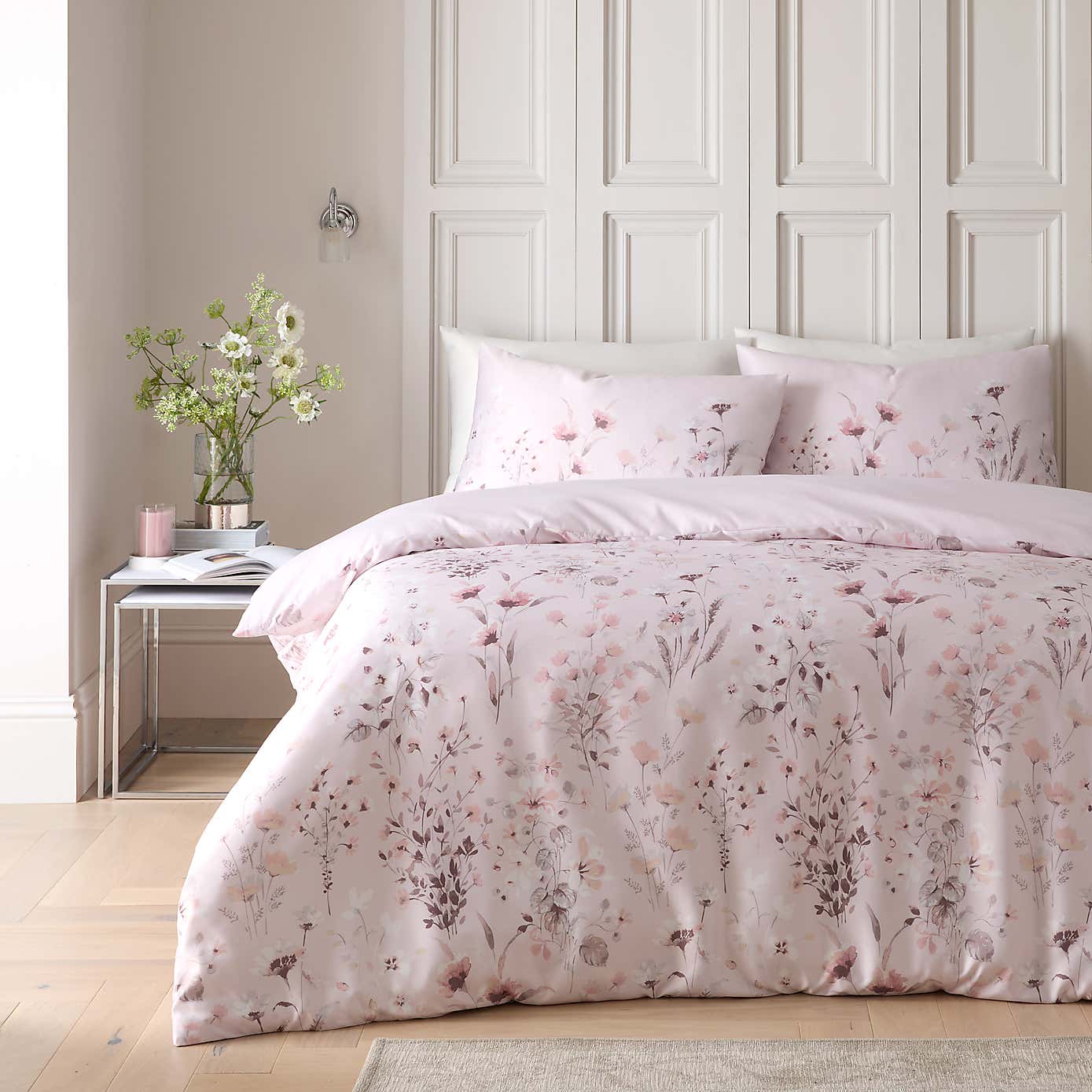 Watercolour Floral Duvet Cover & Pillowcase Set