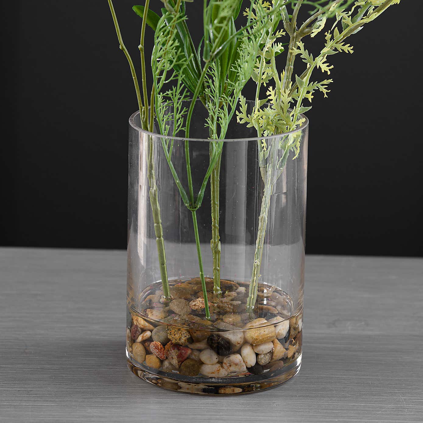 Artificial Pink and Red Wildflower Bouquet in Glass Vase