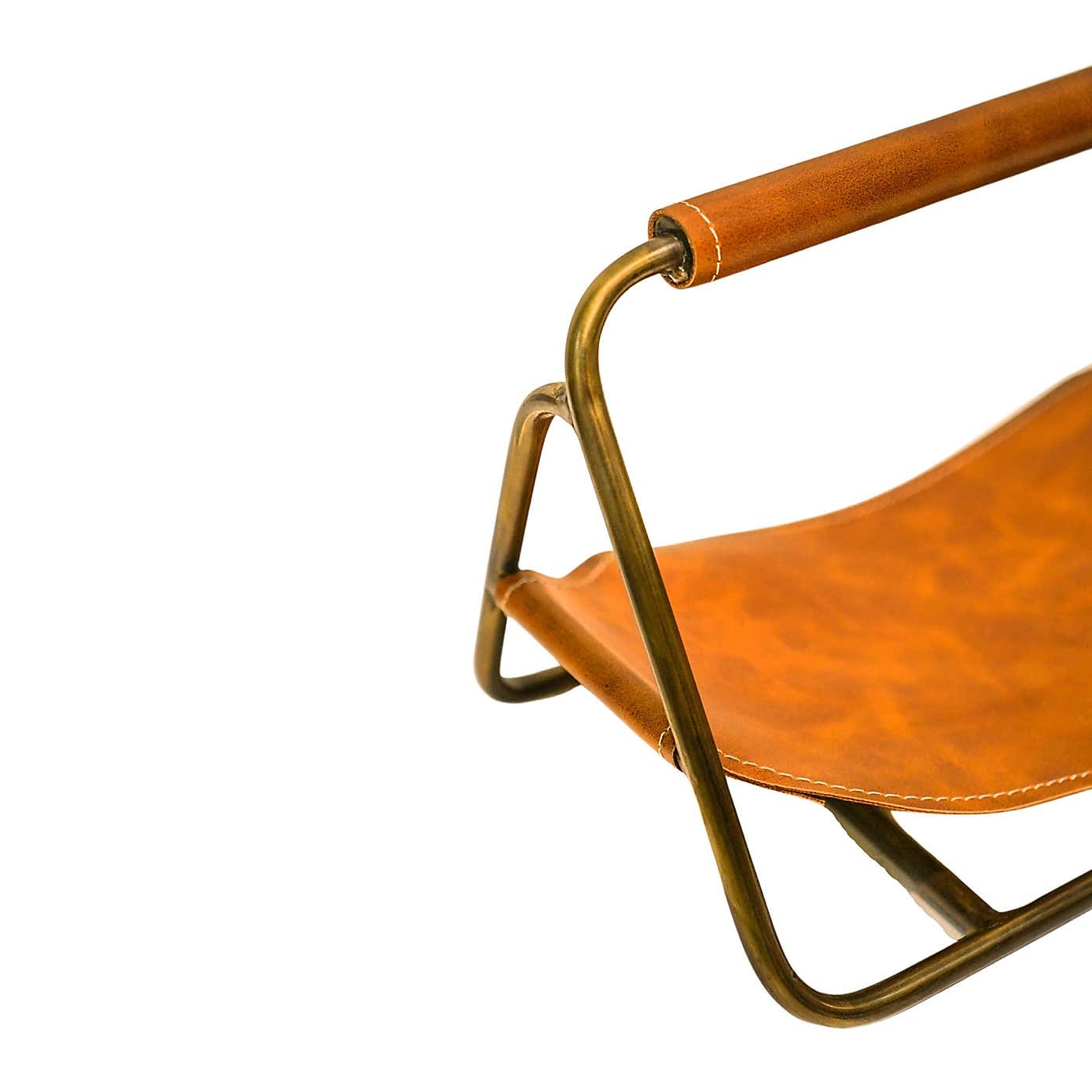 Contemporary Hanging Leather Kindling Holder