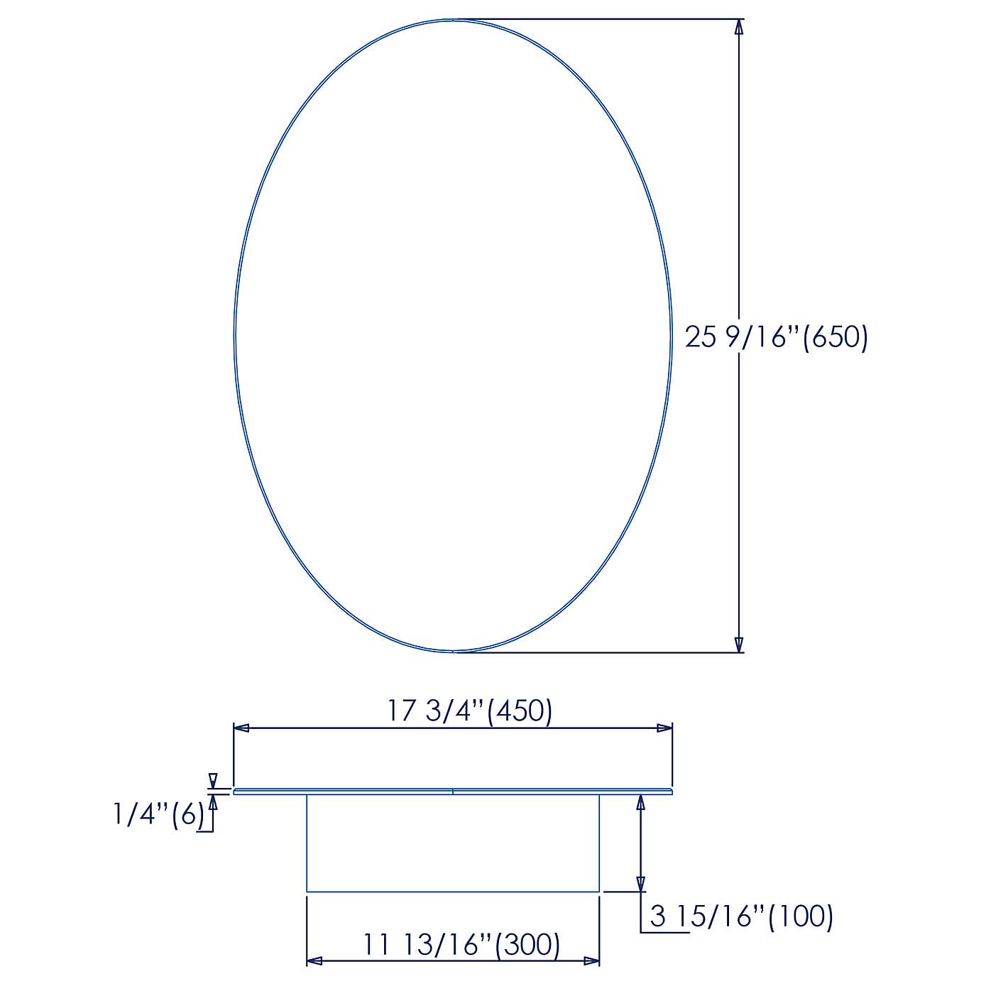 Tay Oval Stainless Steel Cabinet