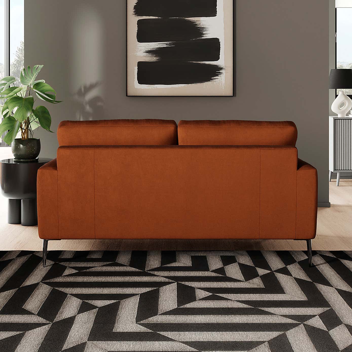 Lawson Matte Plush Velvet 2 Seater Sofa