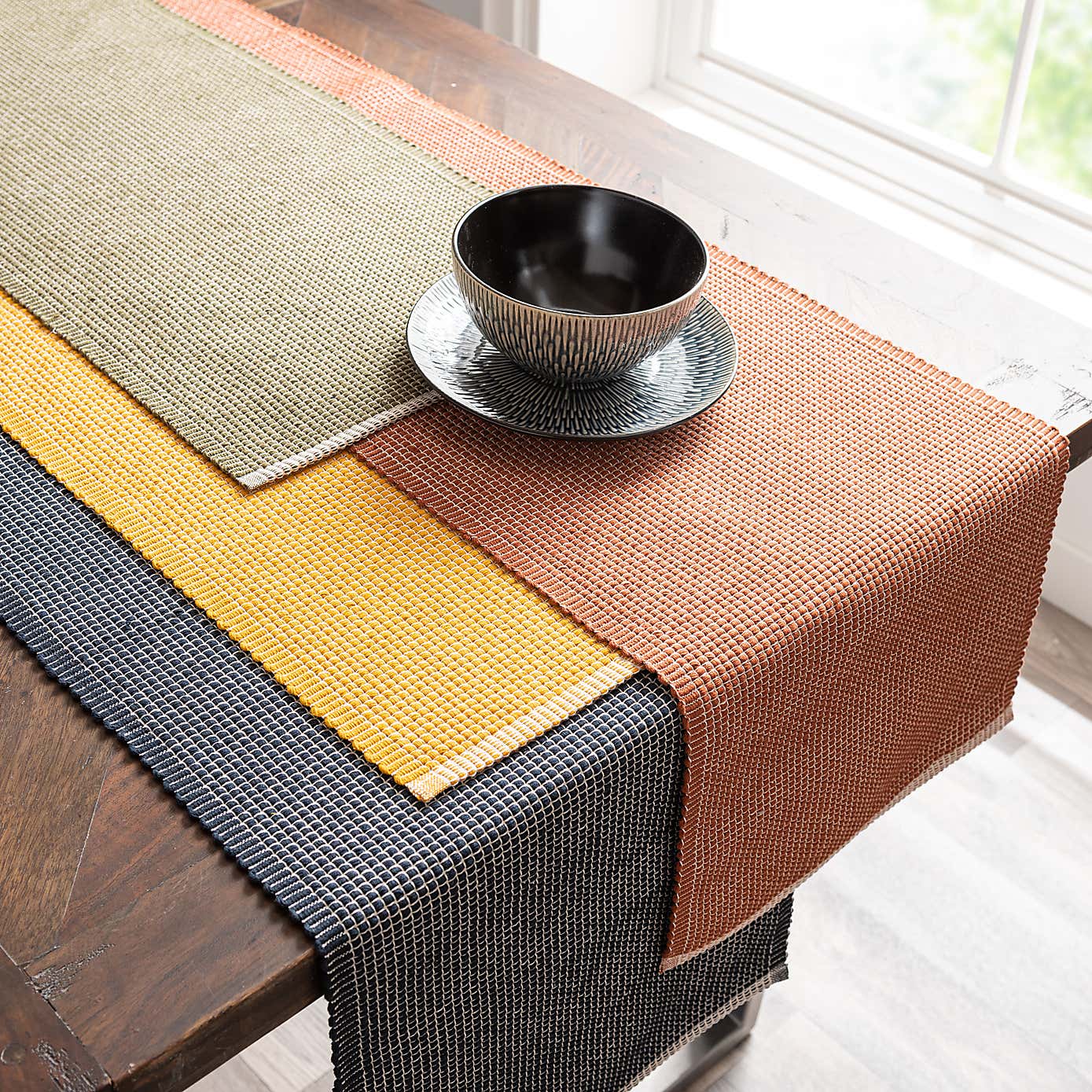 Old Gold Stitchline Table Runner