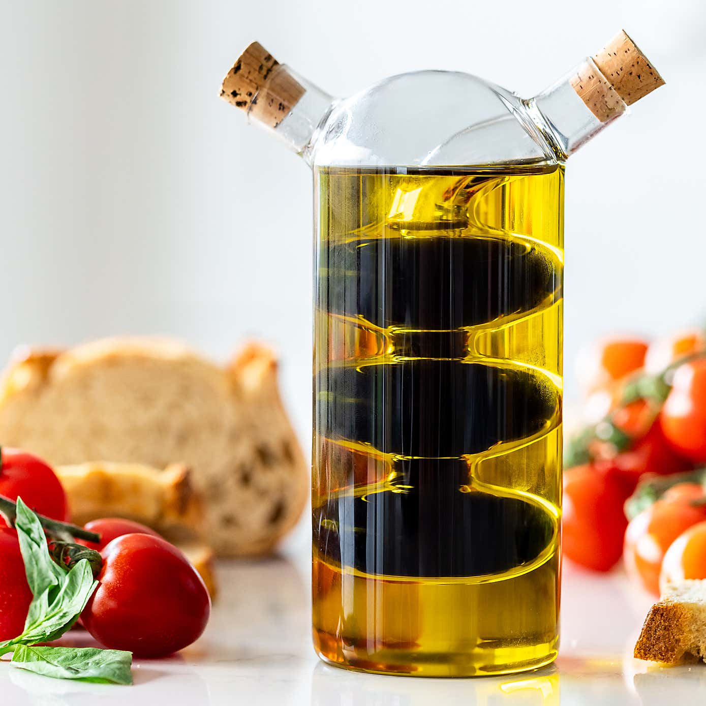 World Foods Dual Oil & Balsamic Glass Drizzler 