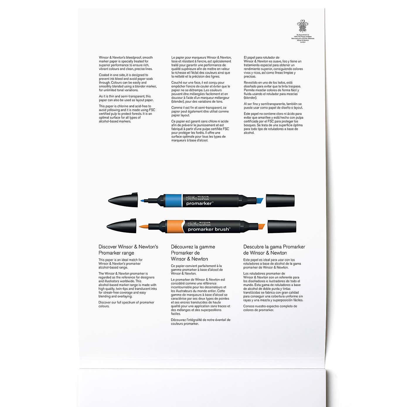 Winsor & Newton Bleedproof Marker 75gsm A4 Paper Pad
