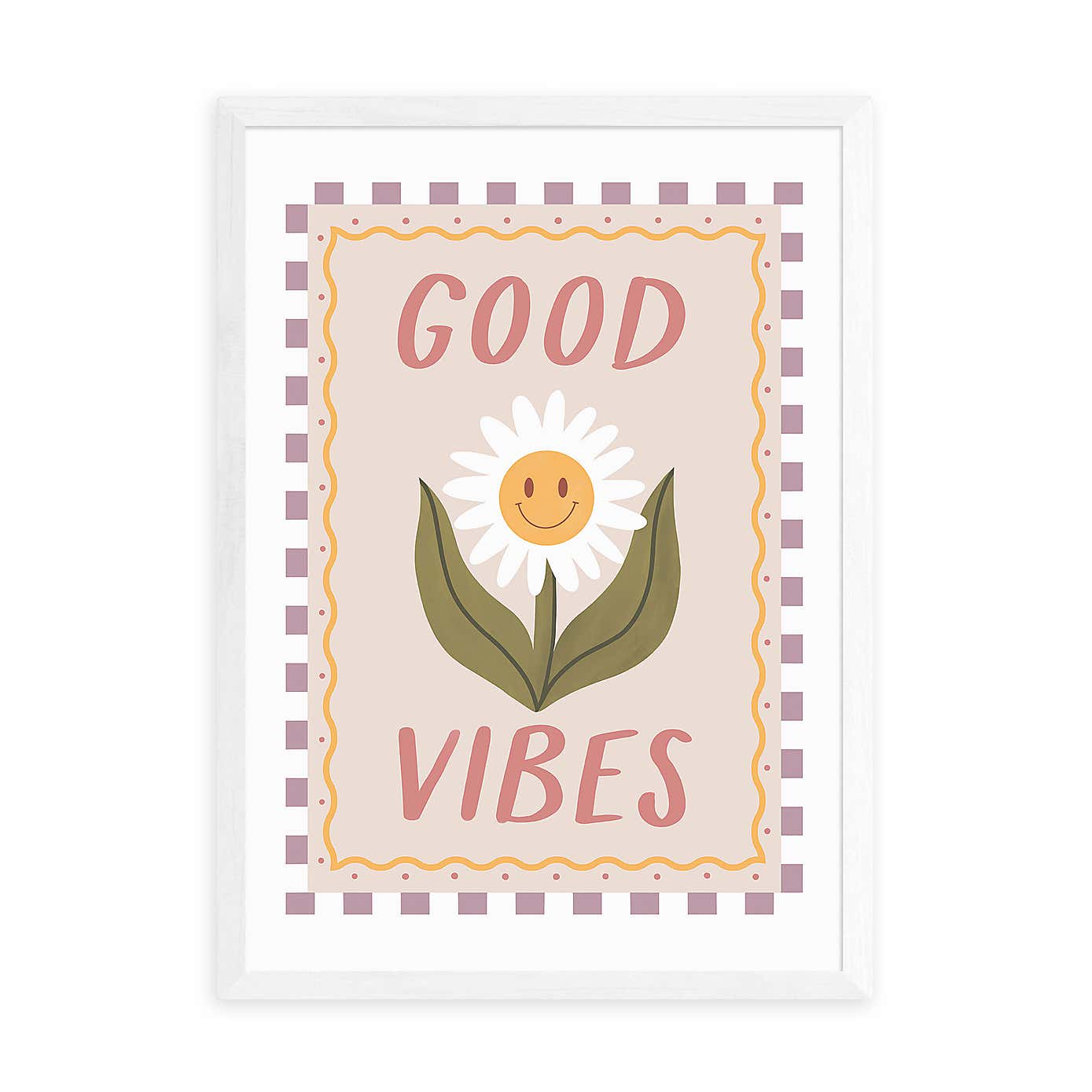 East End Prints Good Vibes Daisy Print by Kid of the Village
