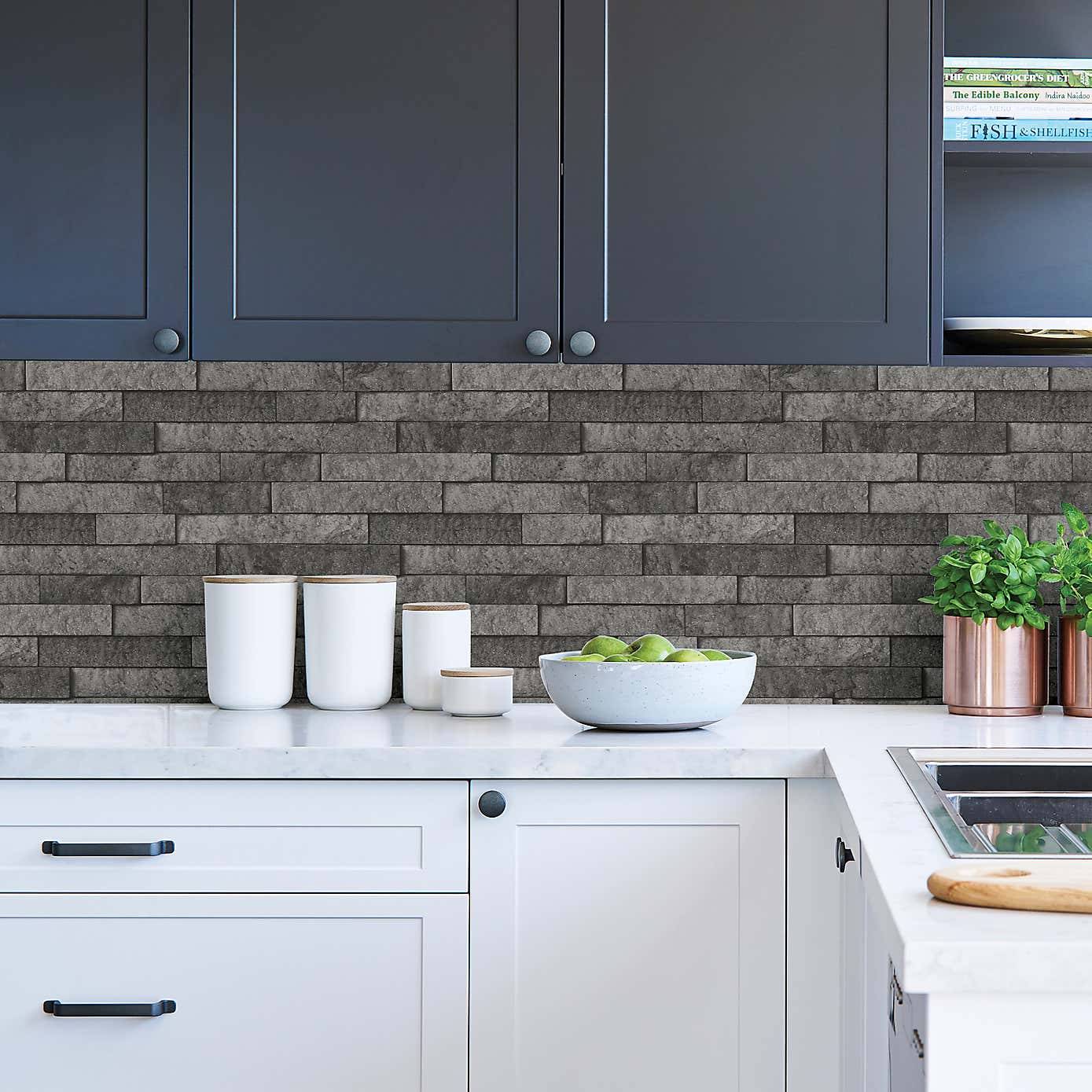 InHome Stone Self Adhesive Backsplash Sticky Back Plastic