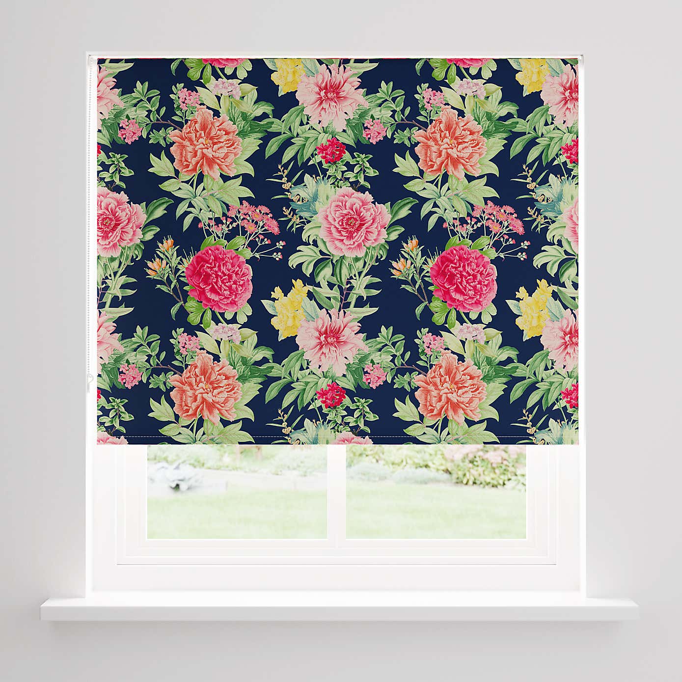 Peony Floral Blackout Roller Blind