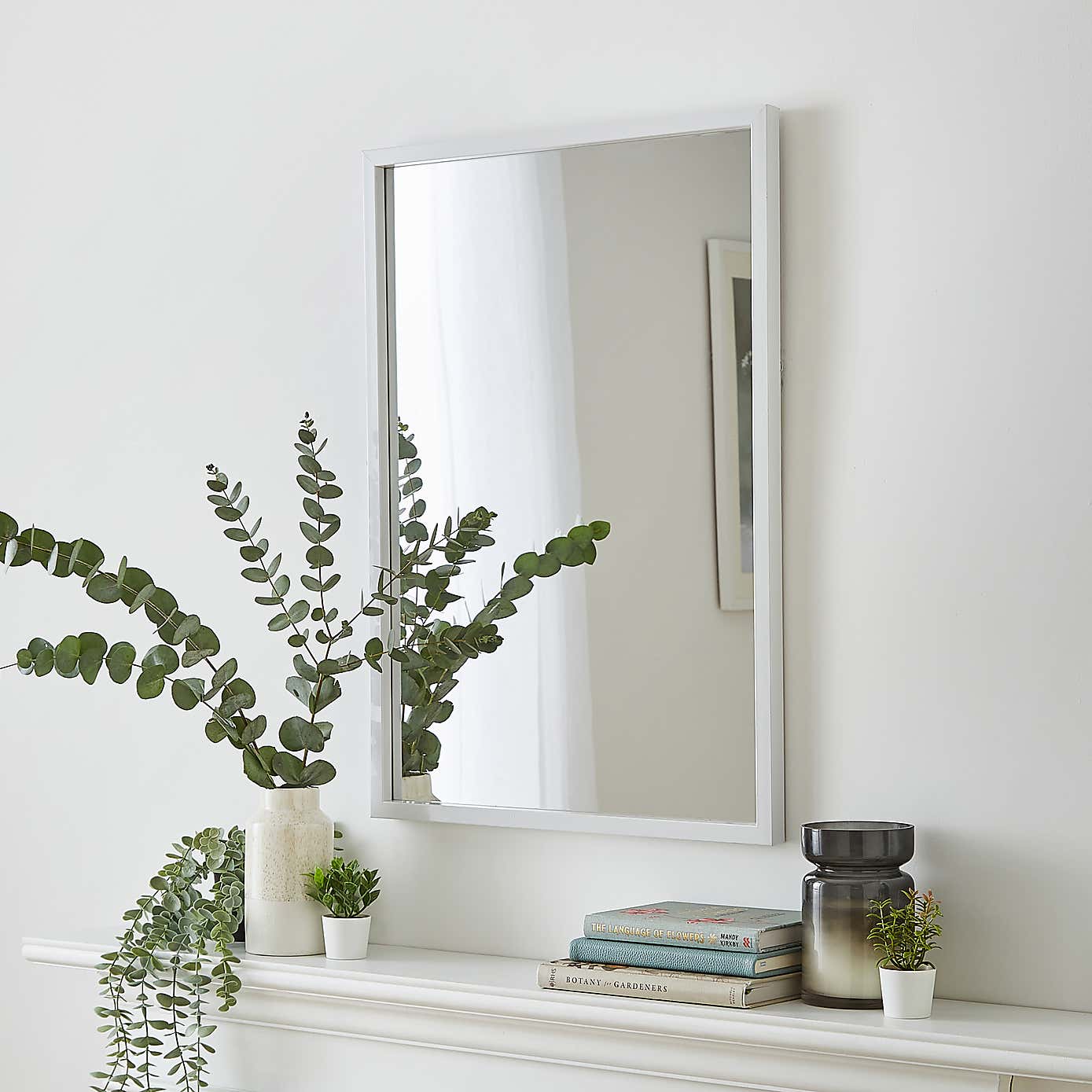 Essentials Rectangle Overmantel Wall Mirror