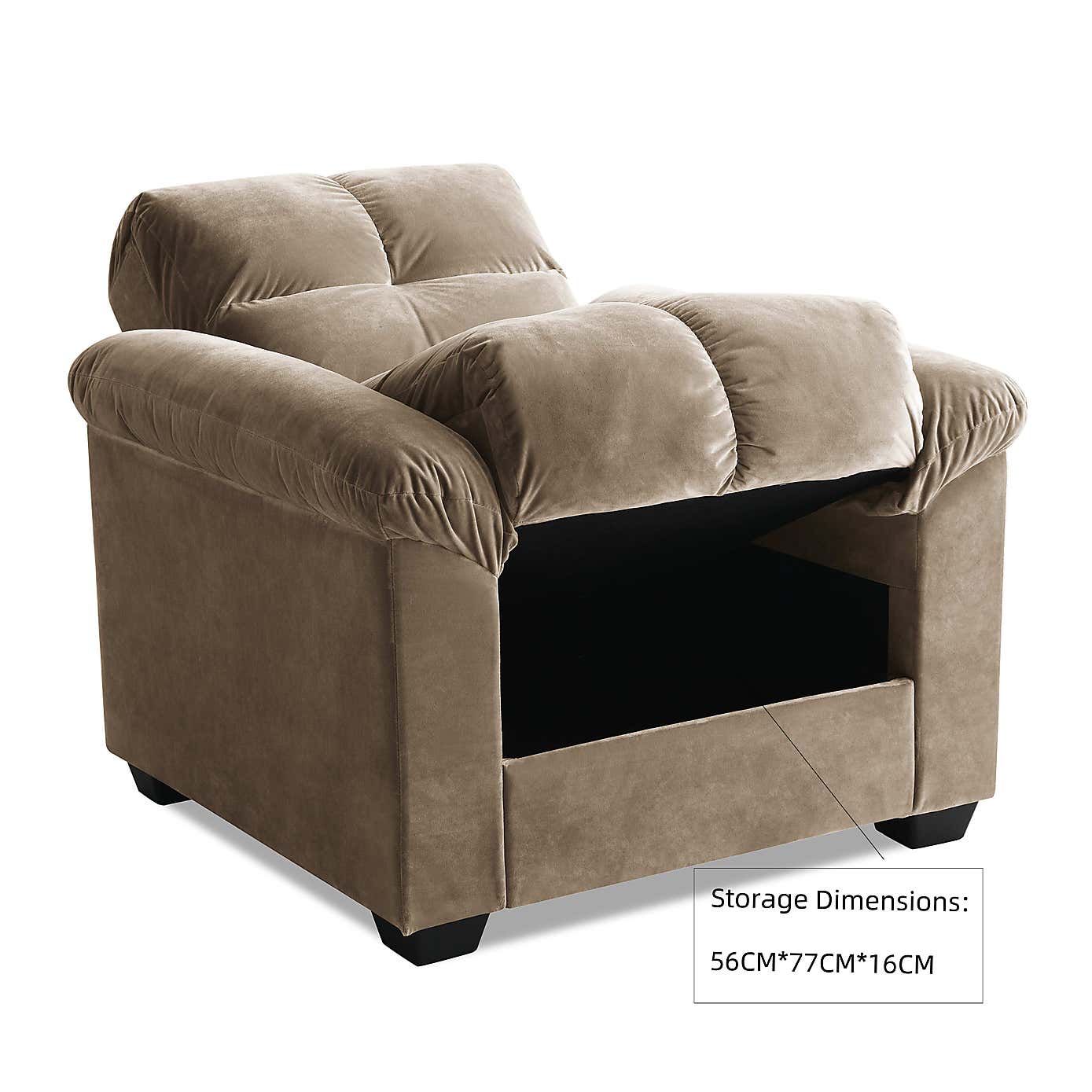 Margo Velvet Reclining Armchair