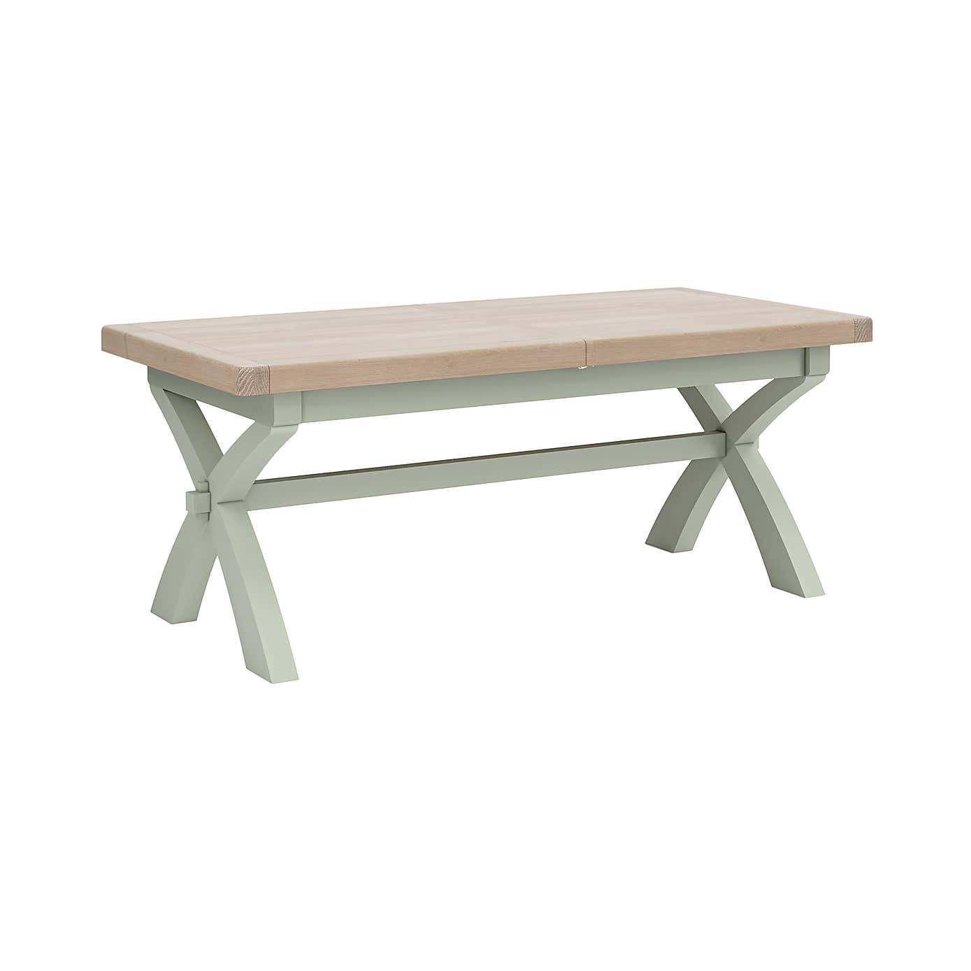 Salcombe 6-8 Seater Cross Leg Extendable Dining Table