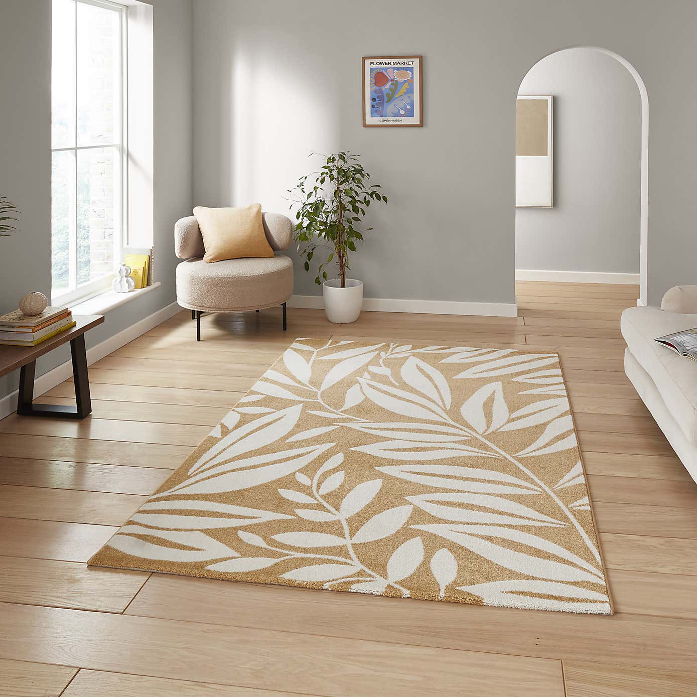 Catherine Lansfield Sorrel Leaves Rug