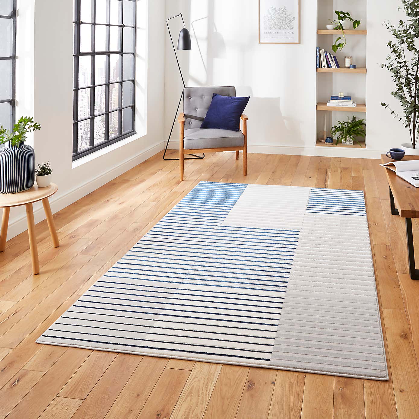 Apollo Abstract Stripe Washable Rug