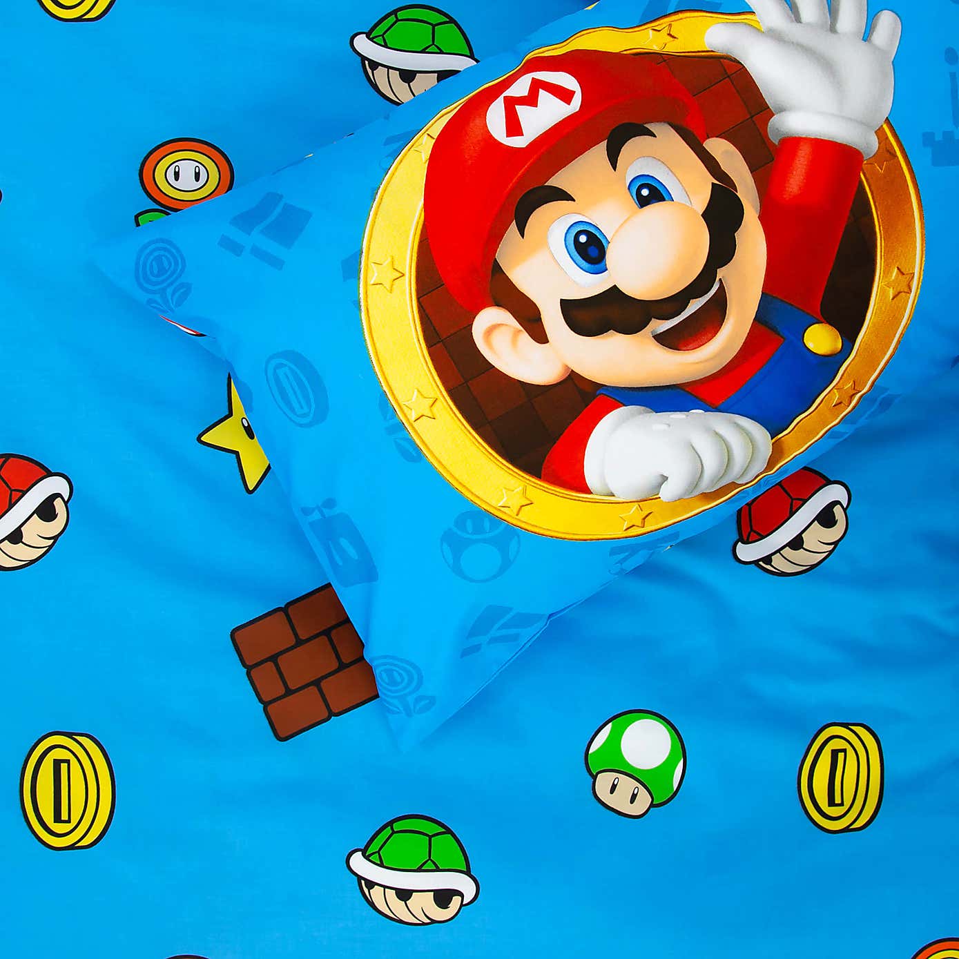Nintendo Super Mario Splitter Reversible Single Duvet & Pillowcase Set