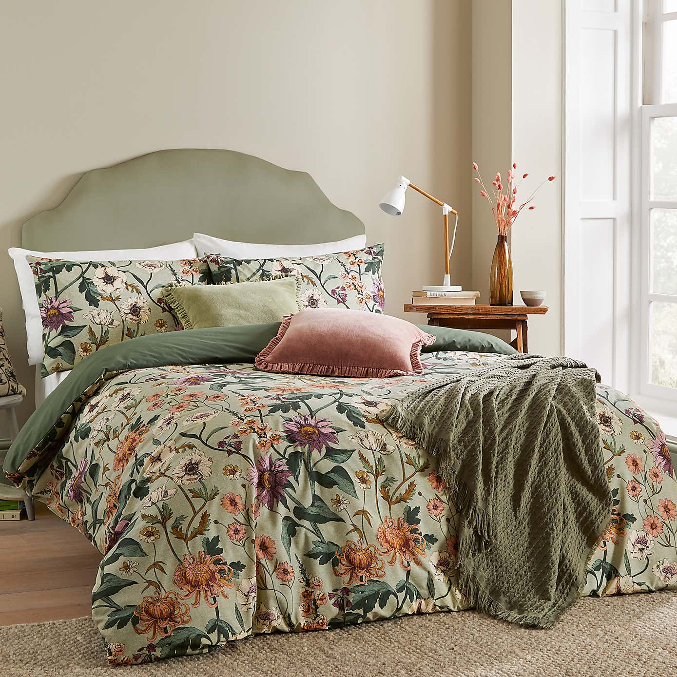 Wylder Nature Wallflower Reversible Duvet Cover and Pillowcase Set