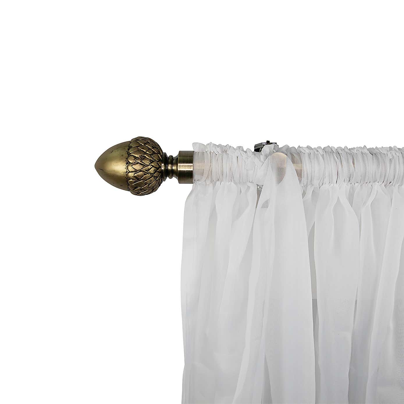 Acorn Finial Pair Antique Brass