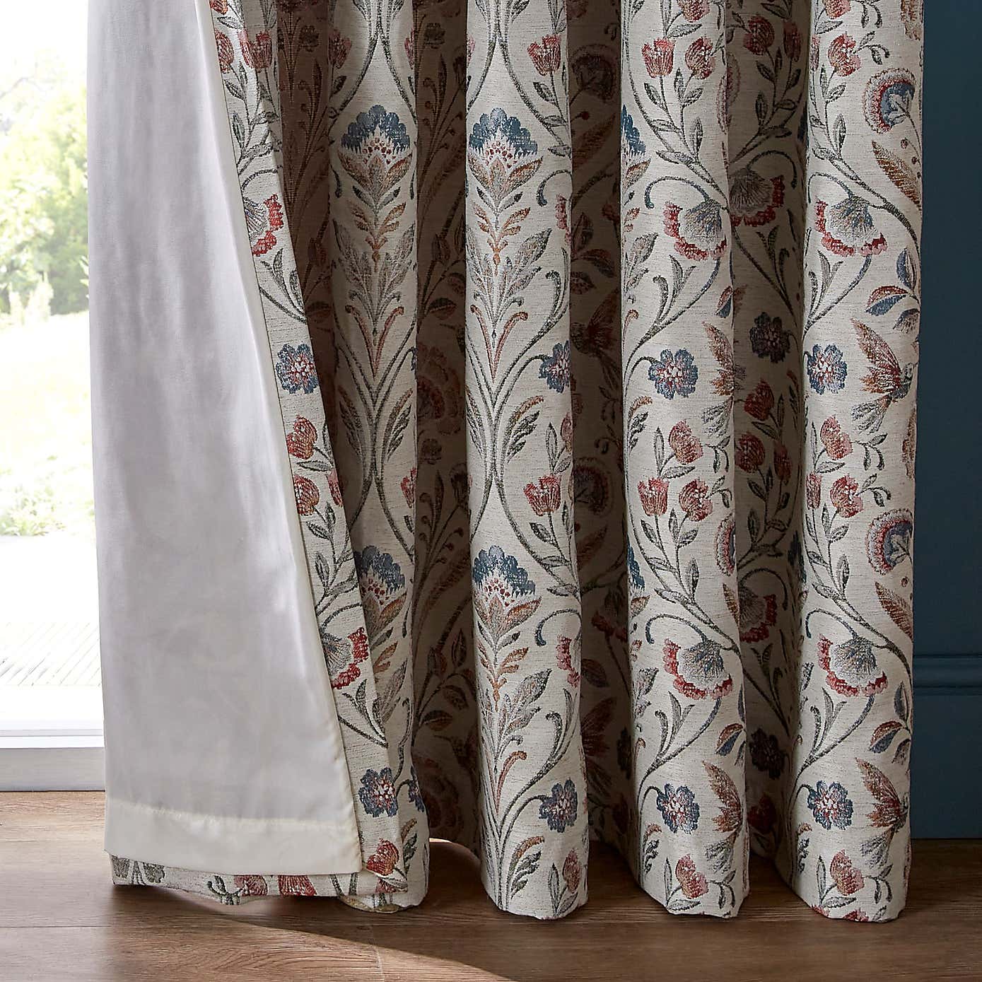 Antoinette Jacquard Pencil Pleat Curtains