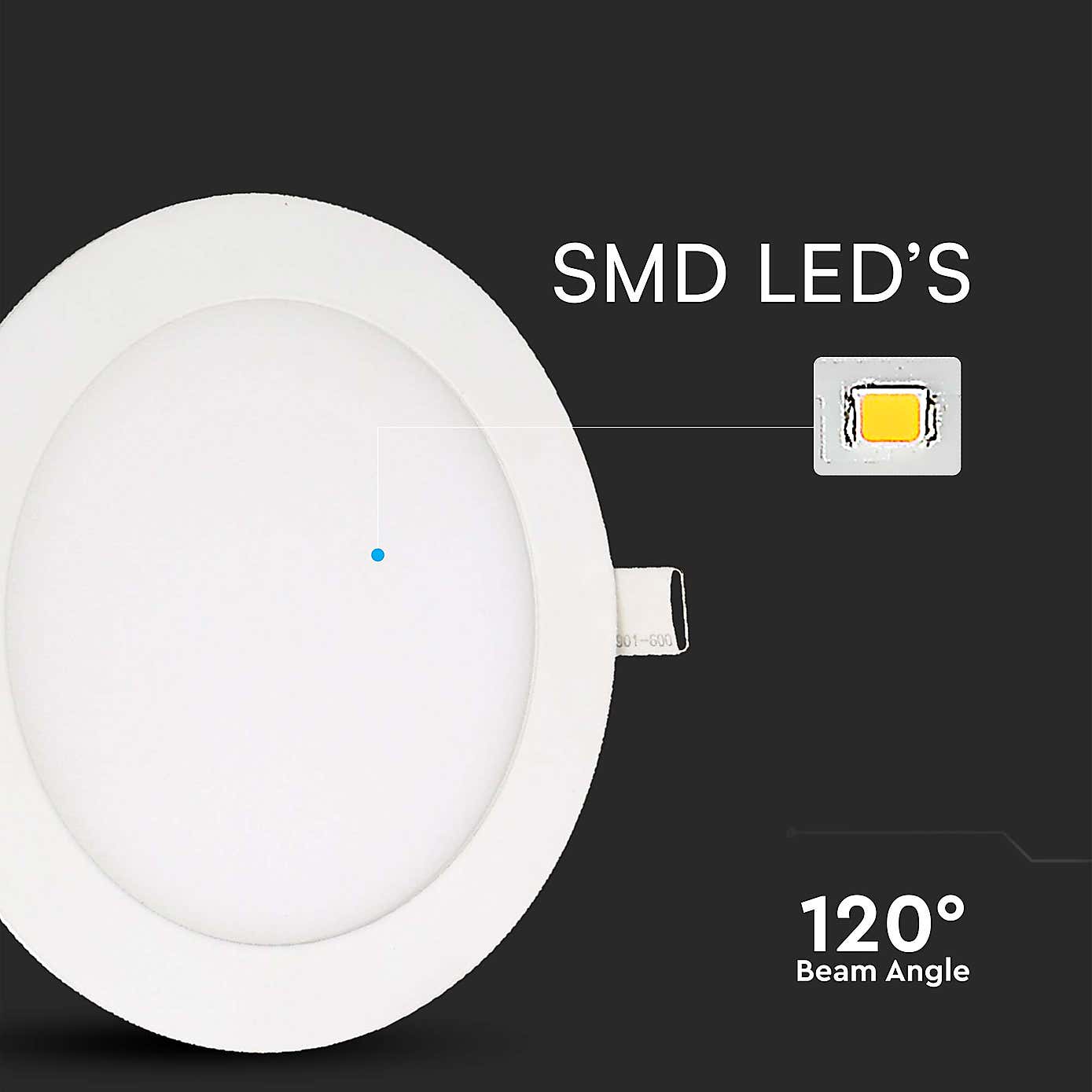 Set of 2 V-TAC 24 LED 3-in-1 Mini Panel Lights