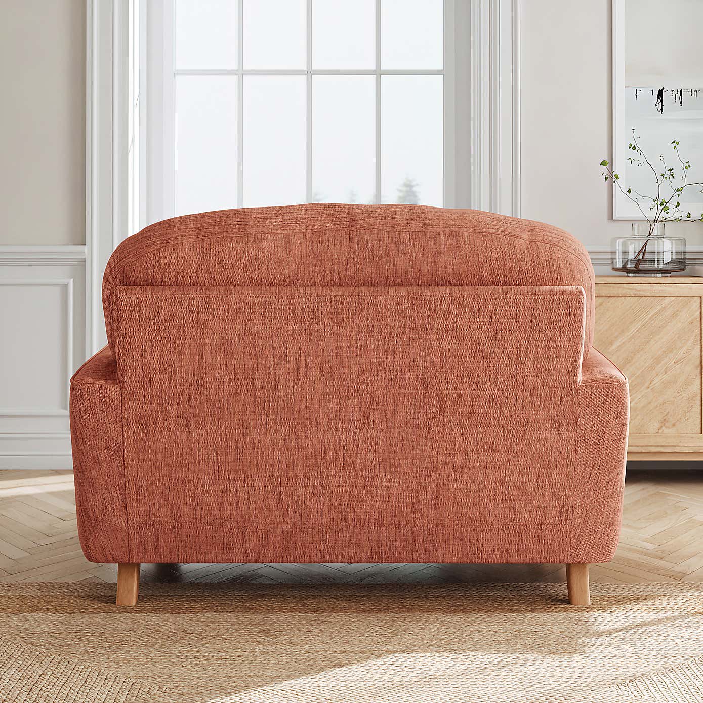 Martha Faux Linen Snuggle Chair