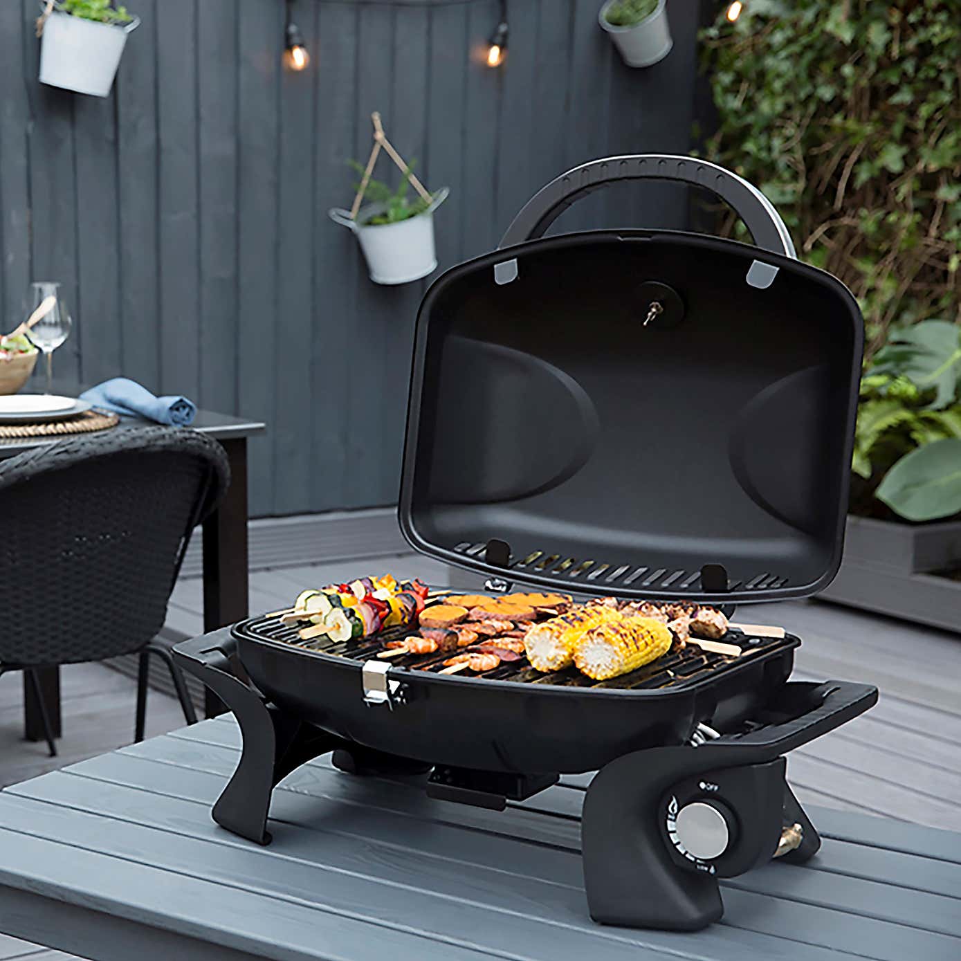 George Foreman Portable 1 Burner Gas BBQ