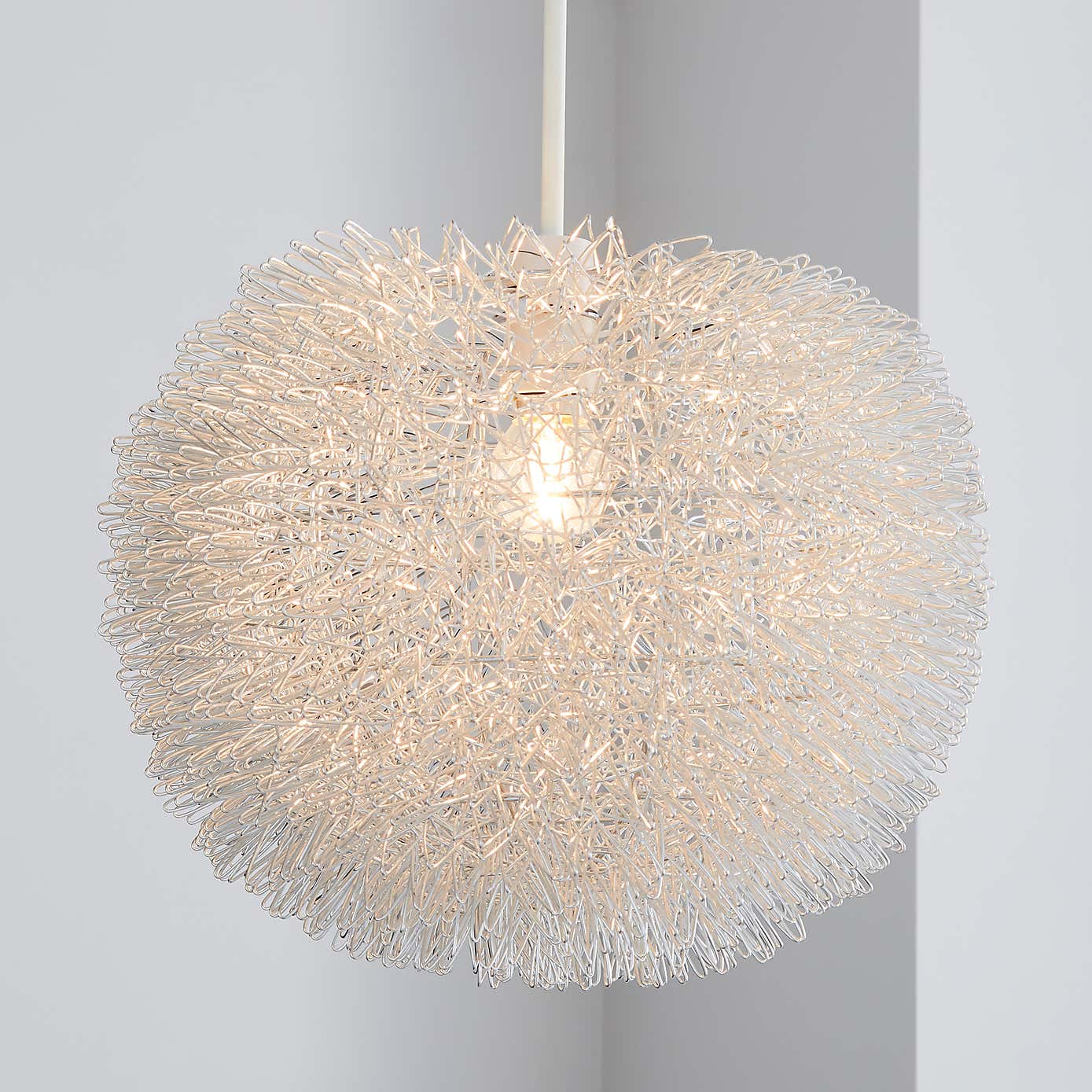 Urchin Ball Silver Easy Fit Pendant Shade