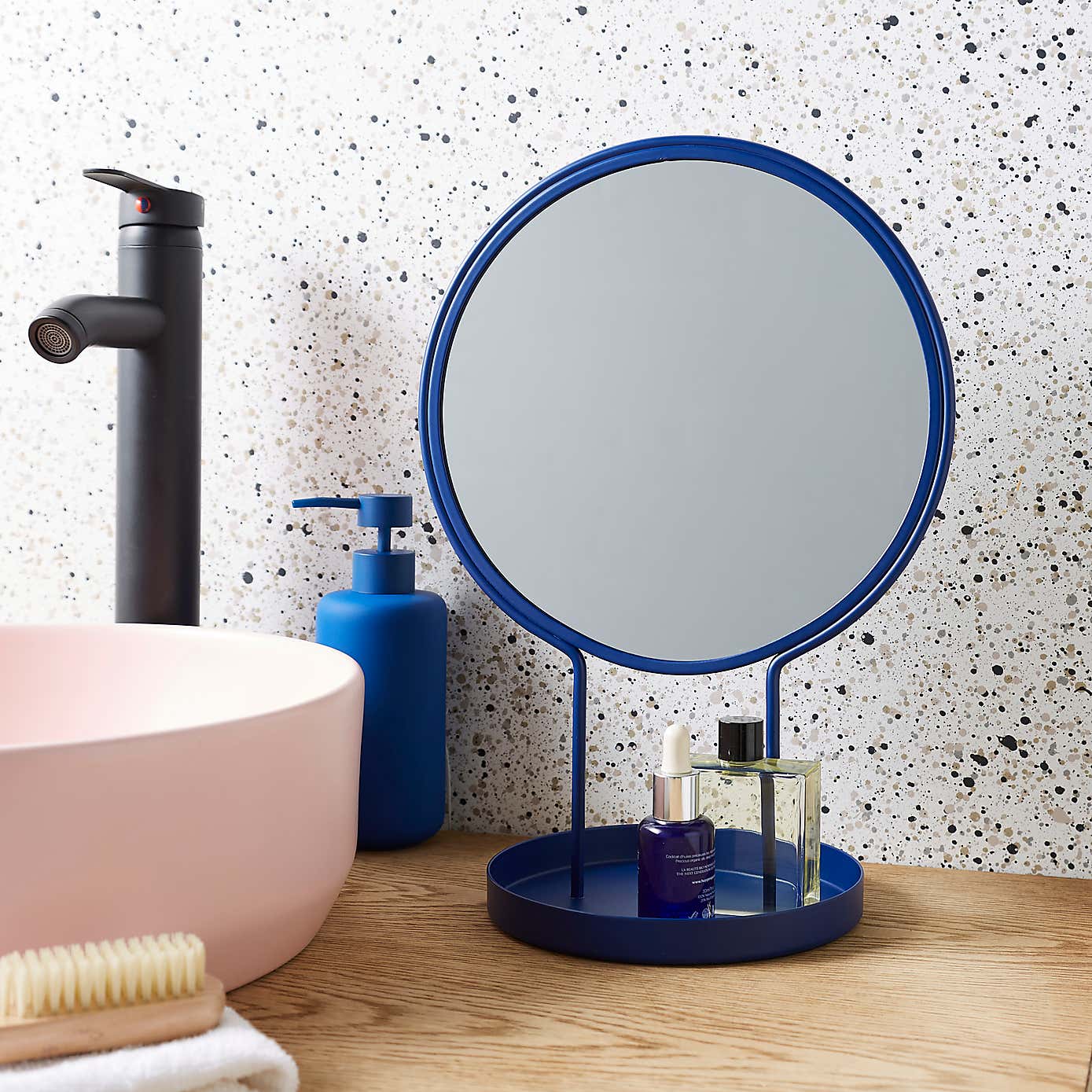 Elements Pedestal Mirror with Tray