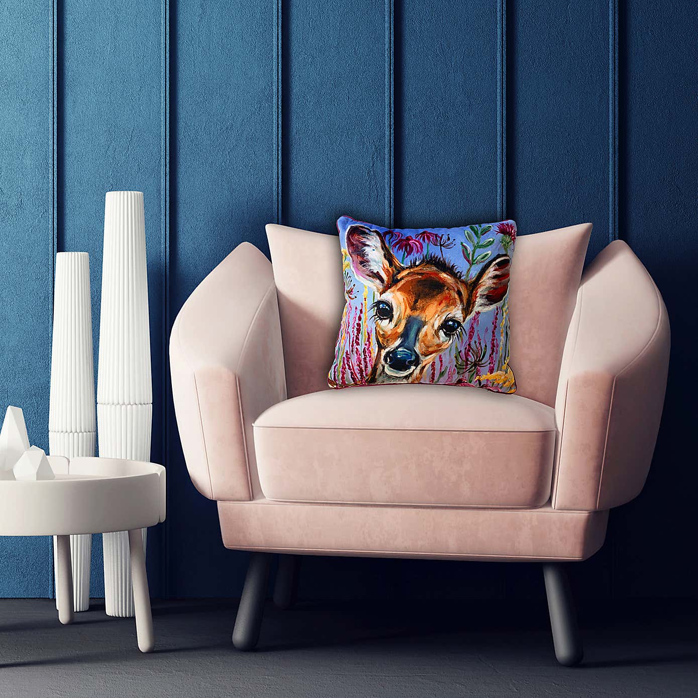 Louise Brown Innocence Velvet Square Cushion