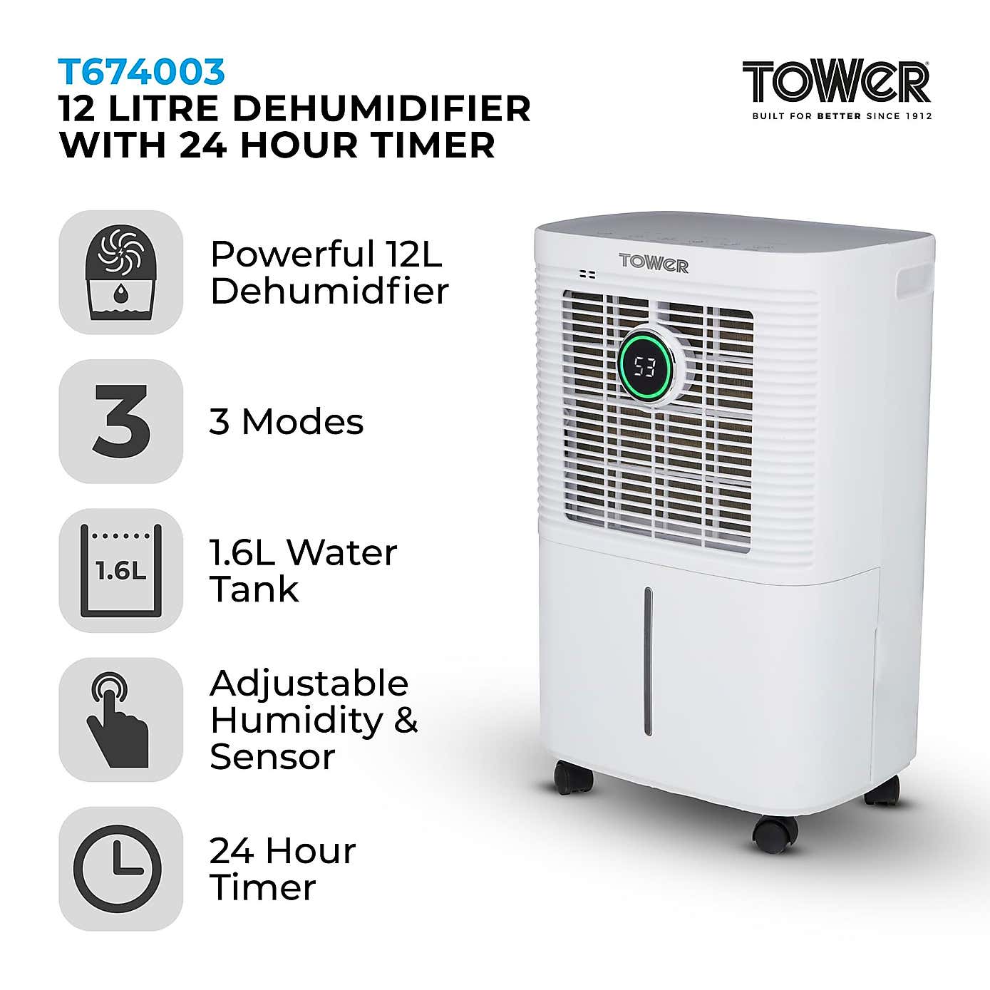 12 Litre Dehumidifier