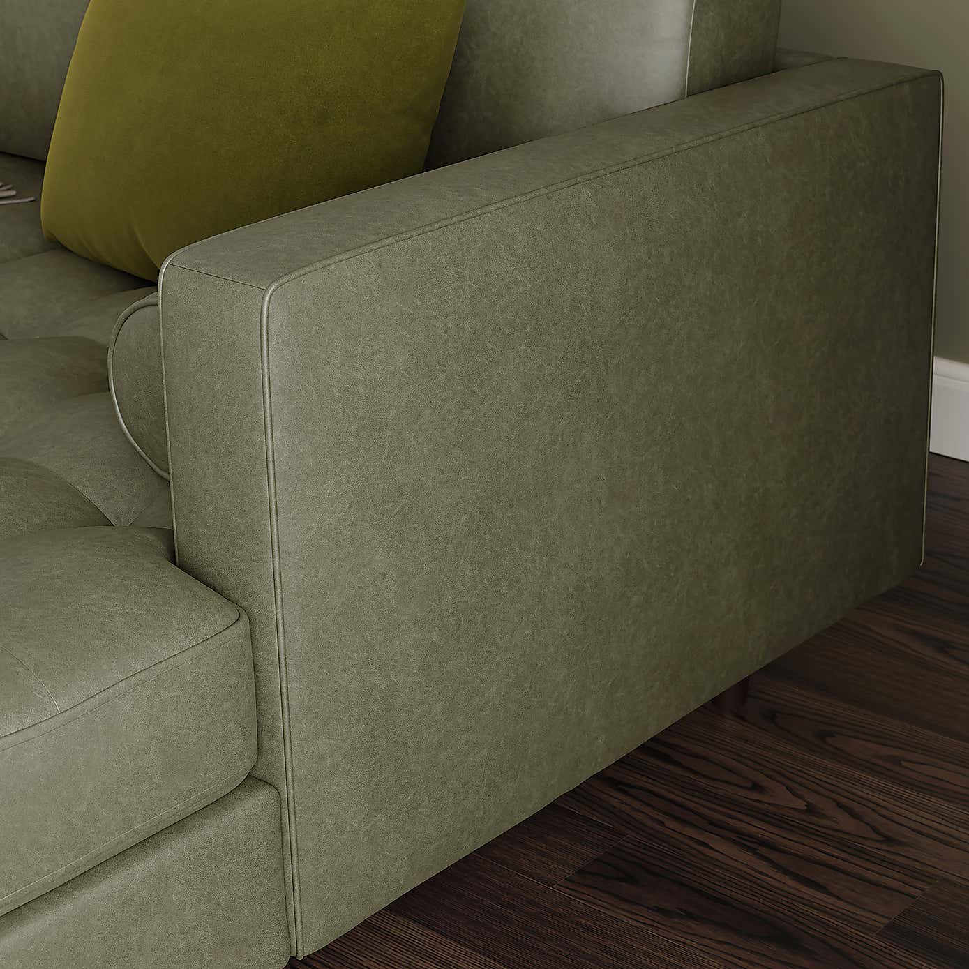 Zoe Faux Leather Left Hand Corner Sofa