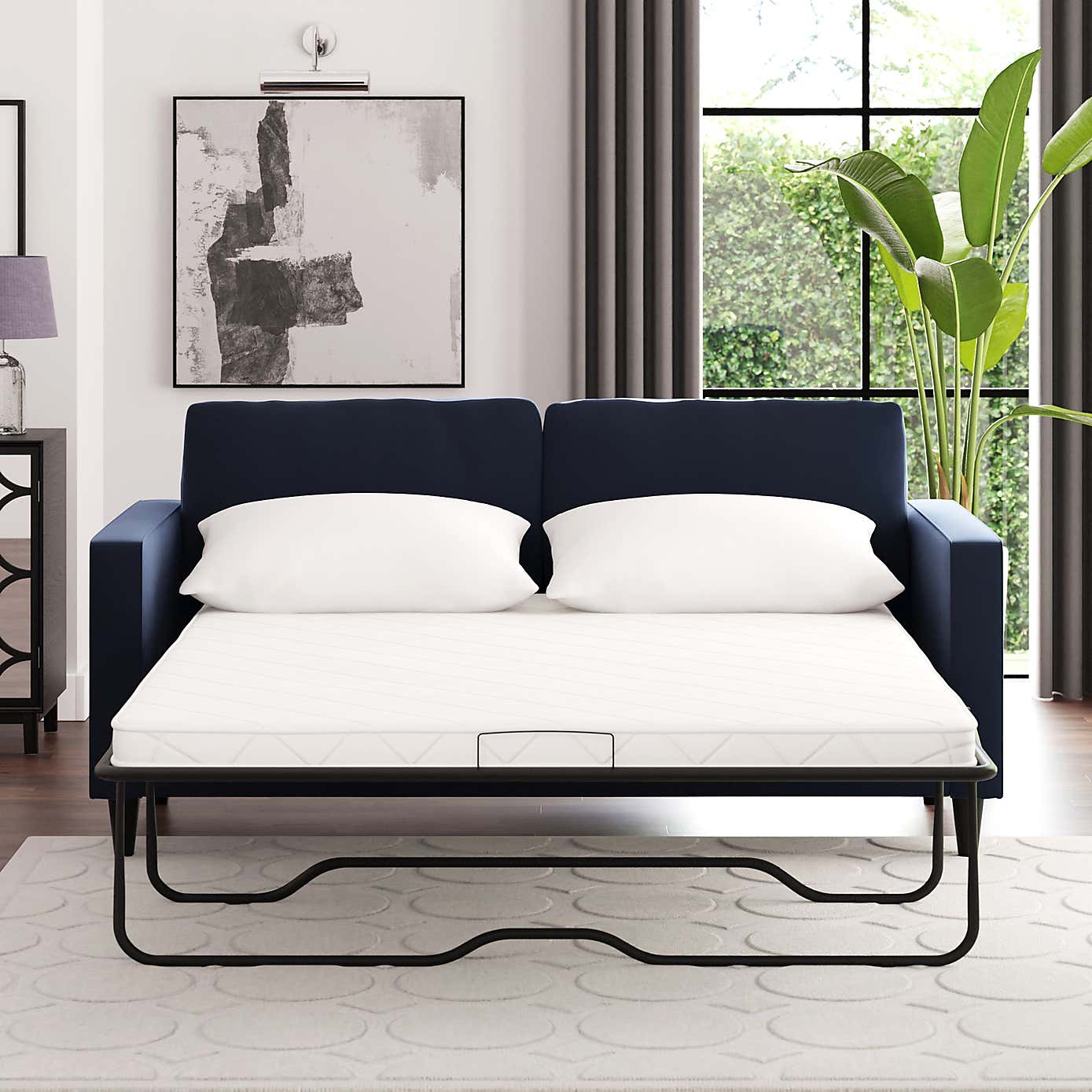 Zoe Velvet 3 Seater Double Sofa Bed
