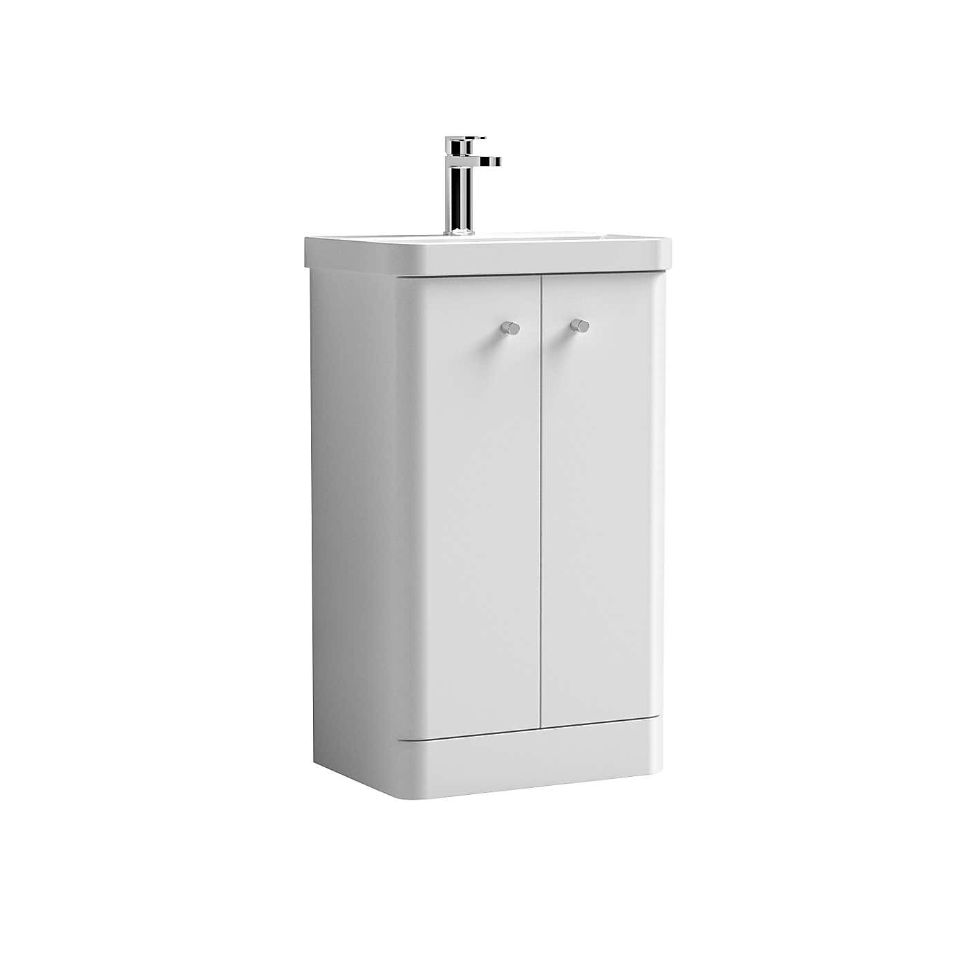 Core Floor Standing 2 Door Vanity Unit with Basin