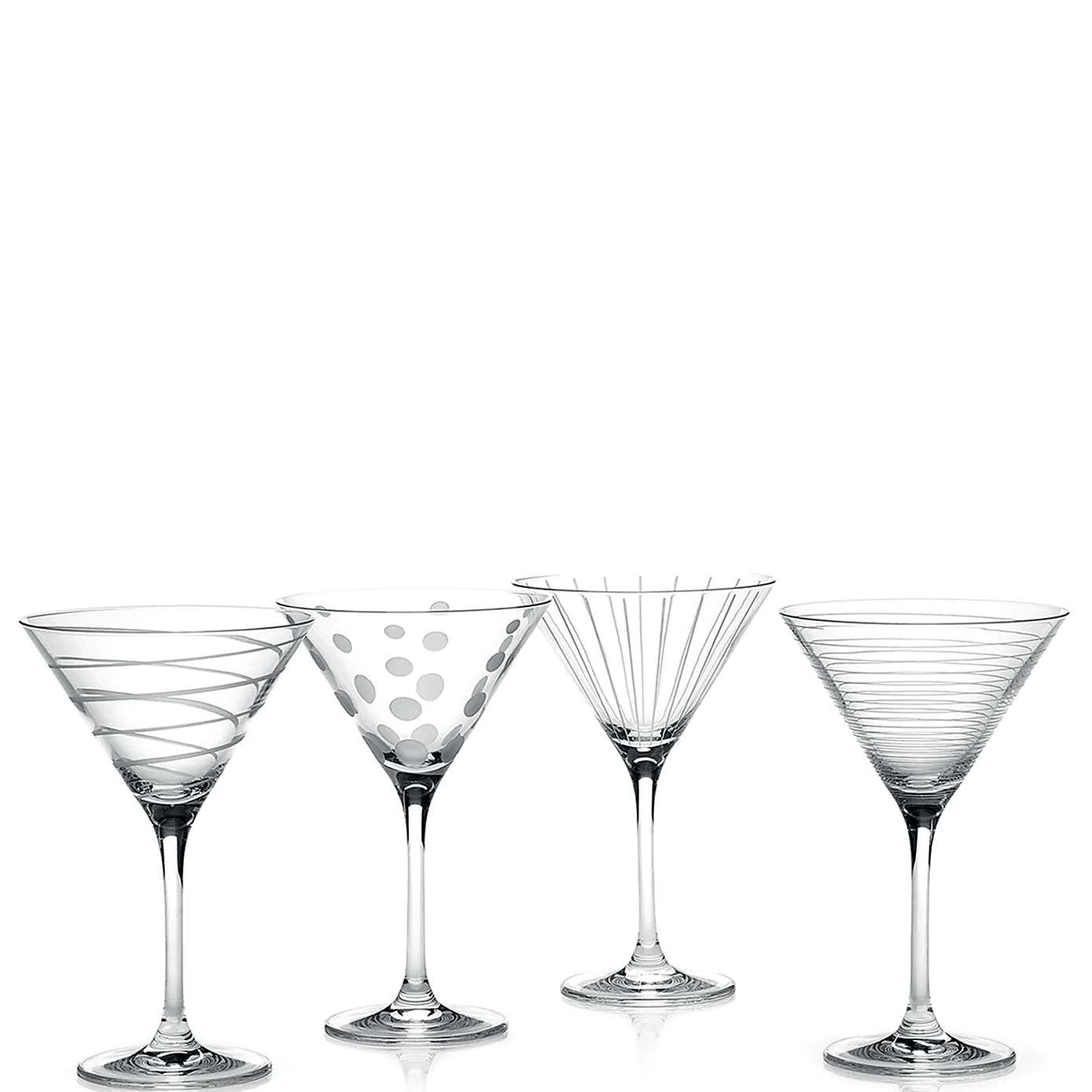 Set of 4 Mikasa Cheers Martini Glasses