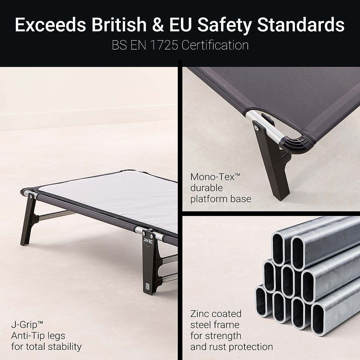 Jay-Be Lite Folding Bed with e-Fibre Insulator Mattress Pad