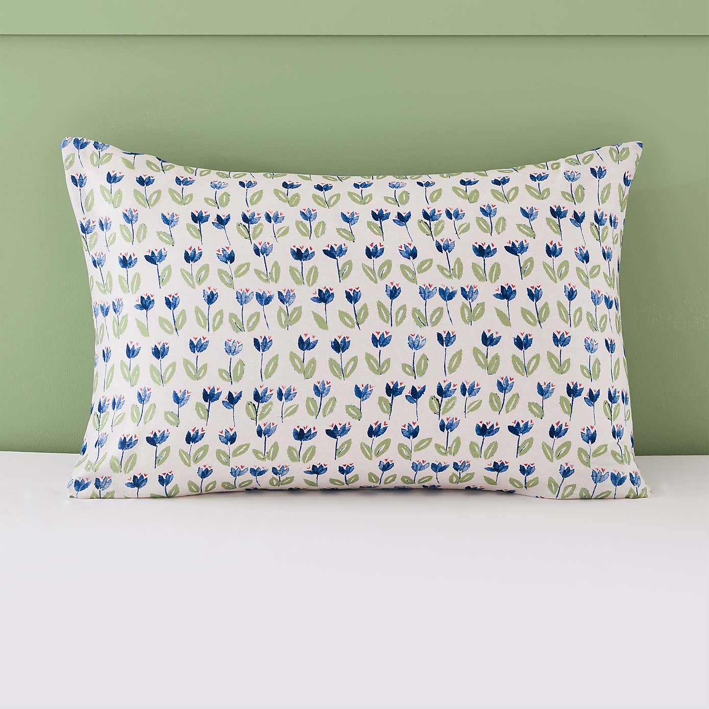 Celeste Green Cotton Duvet Cover and Pillowcase Set