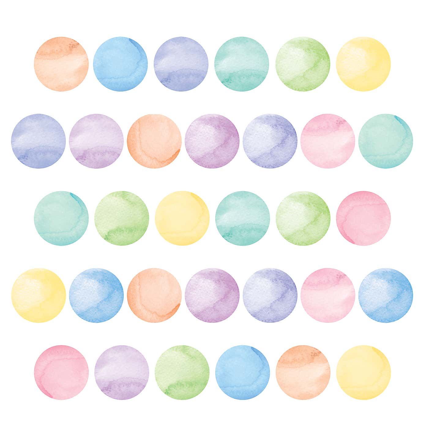 Watercolour Spots Small Wall Sticker