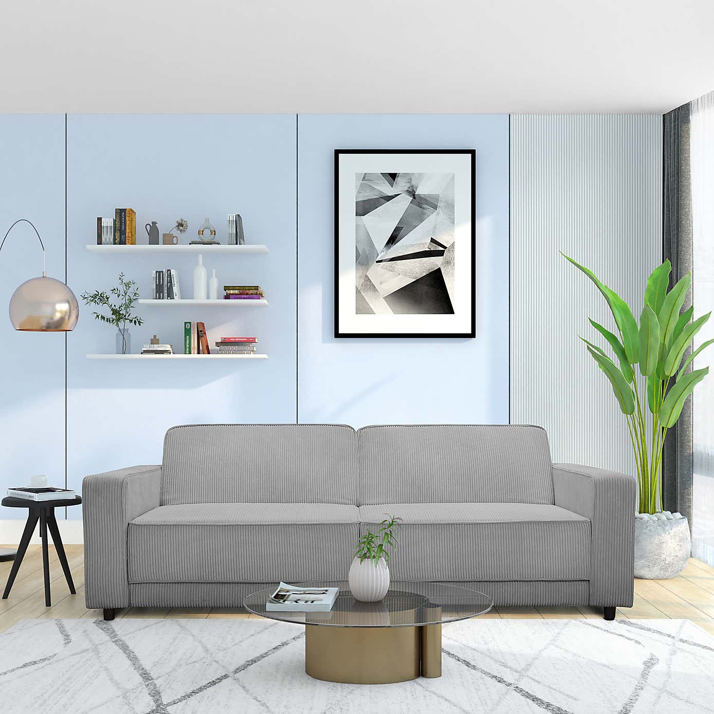 Allie Corduroy 3 Seater Sofa Bed