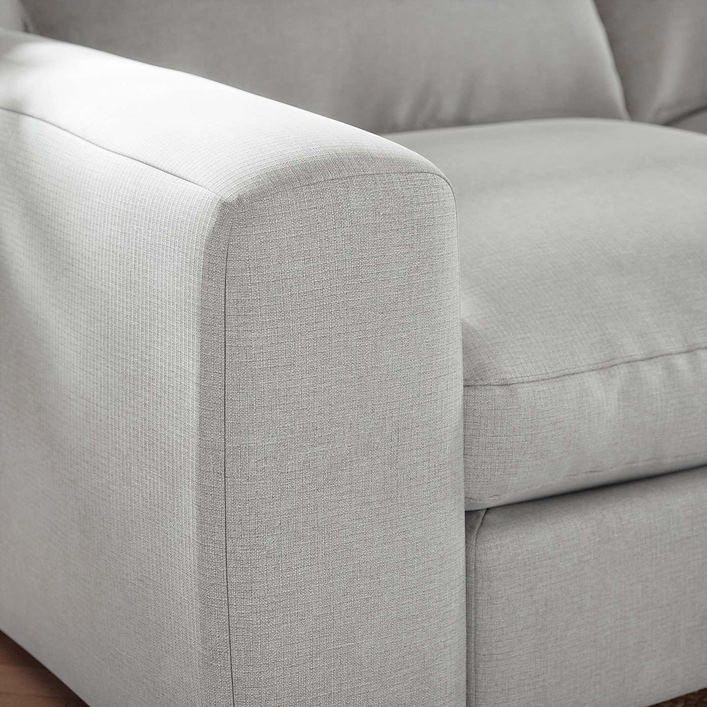 Austin Tonal Weave 4 Seater Sofa, Silver