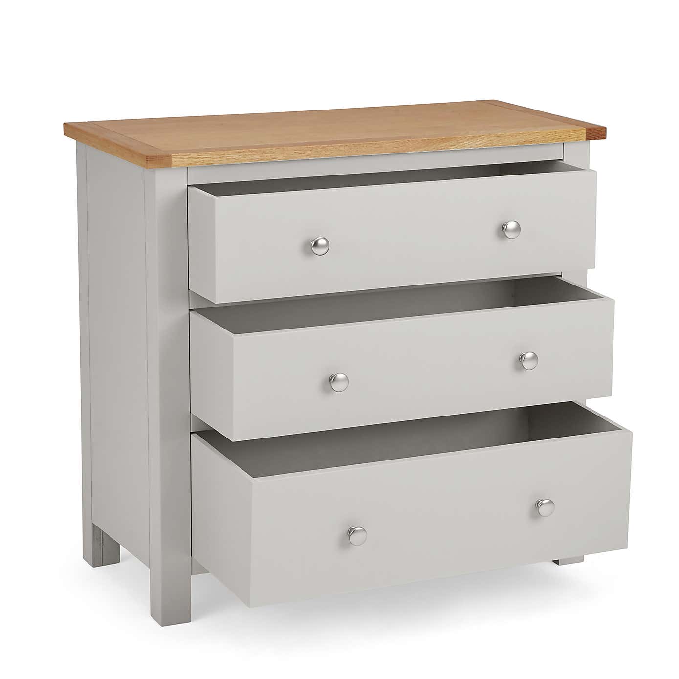 Bromley 3 Drawer Chest, Oak