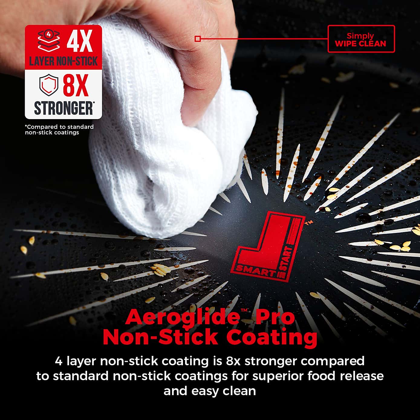 Tower Smart Start Non-Stick Forged Aluminium Frying Pan, 28cm