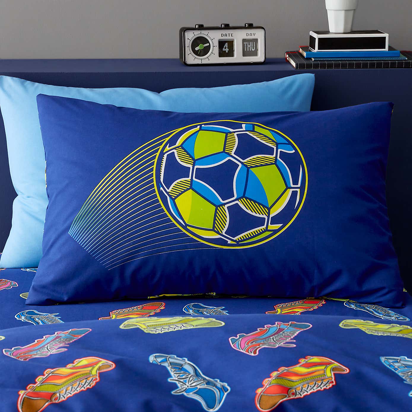 Catherine Lansfield Bright Football Duvet Cover and Pillowcase Set