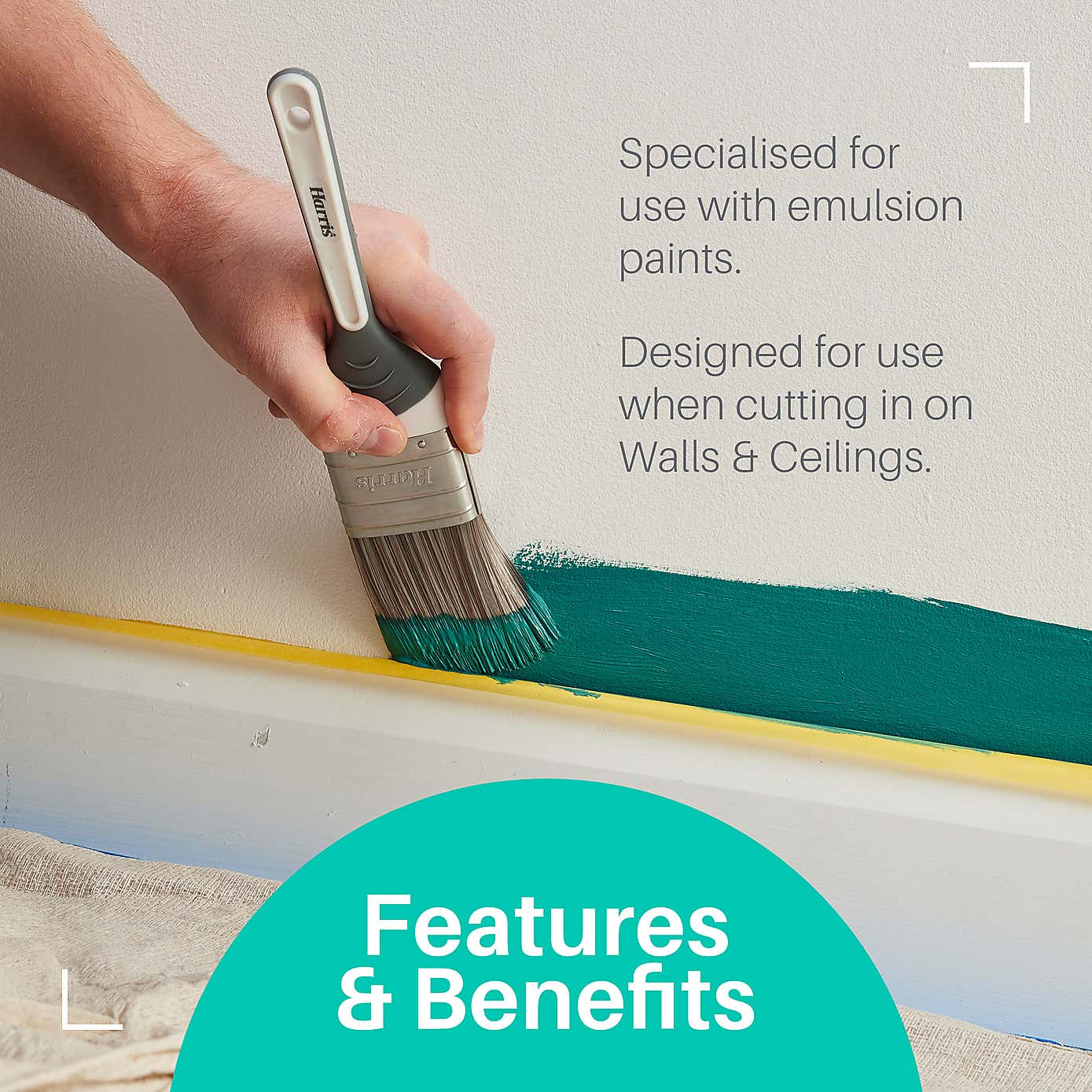 Seriously Good Walls & Ceiling Paint Brush 3 Pack