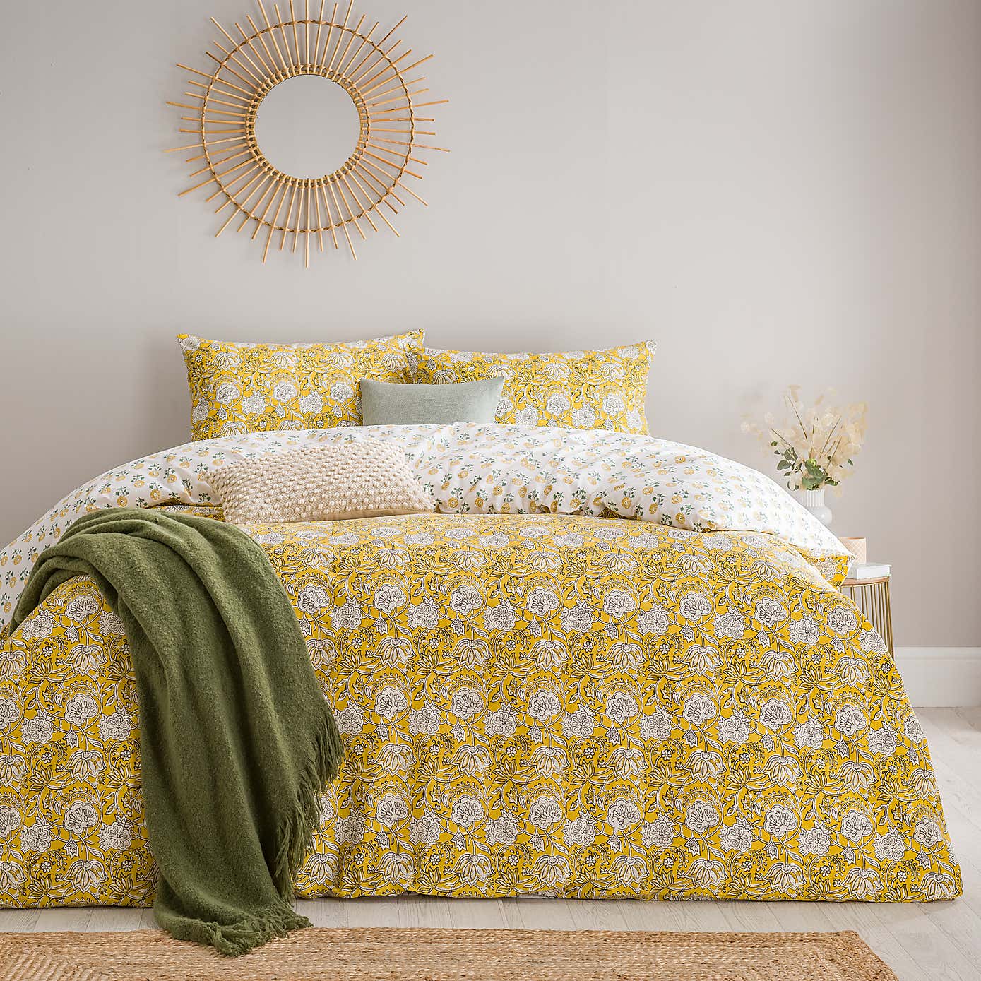 Lizzy Tile Cotton Duvet Cover & Pillowcase Set