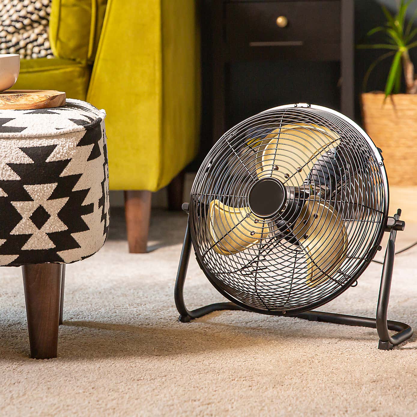 Russell Hobbs 12 Inch Brushed Gold Floor Fan