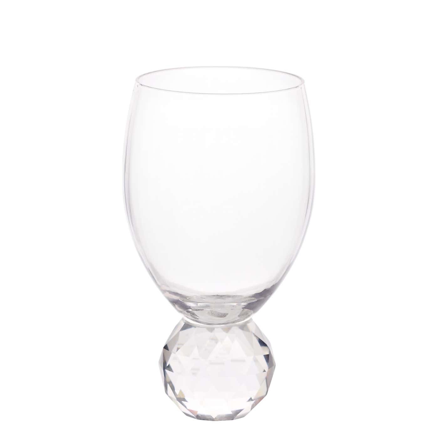 Hestia Set of 2 Wine Glasses with Diamond Ball Base